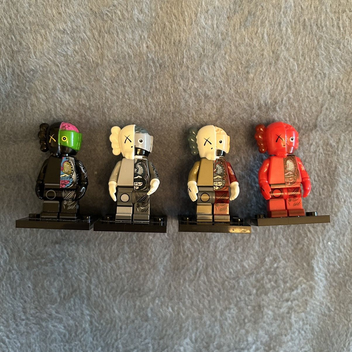 Hype × Kaws Kaws Flayed Companion Tiny Mini 4 Piece Figure Set 🫧 | Grailed
