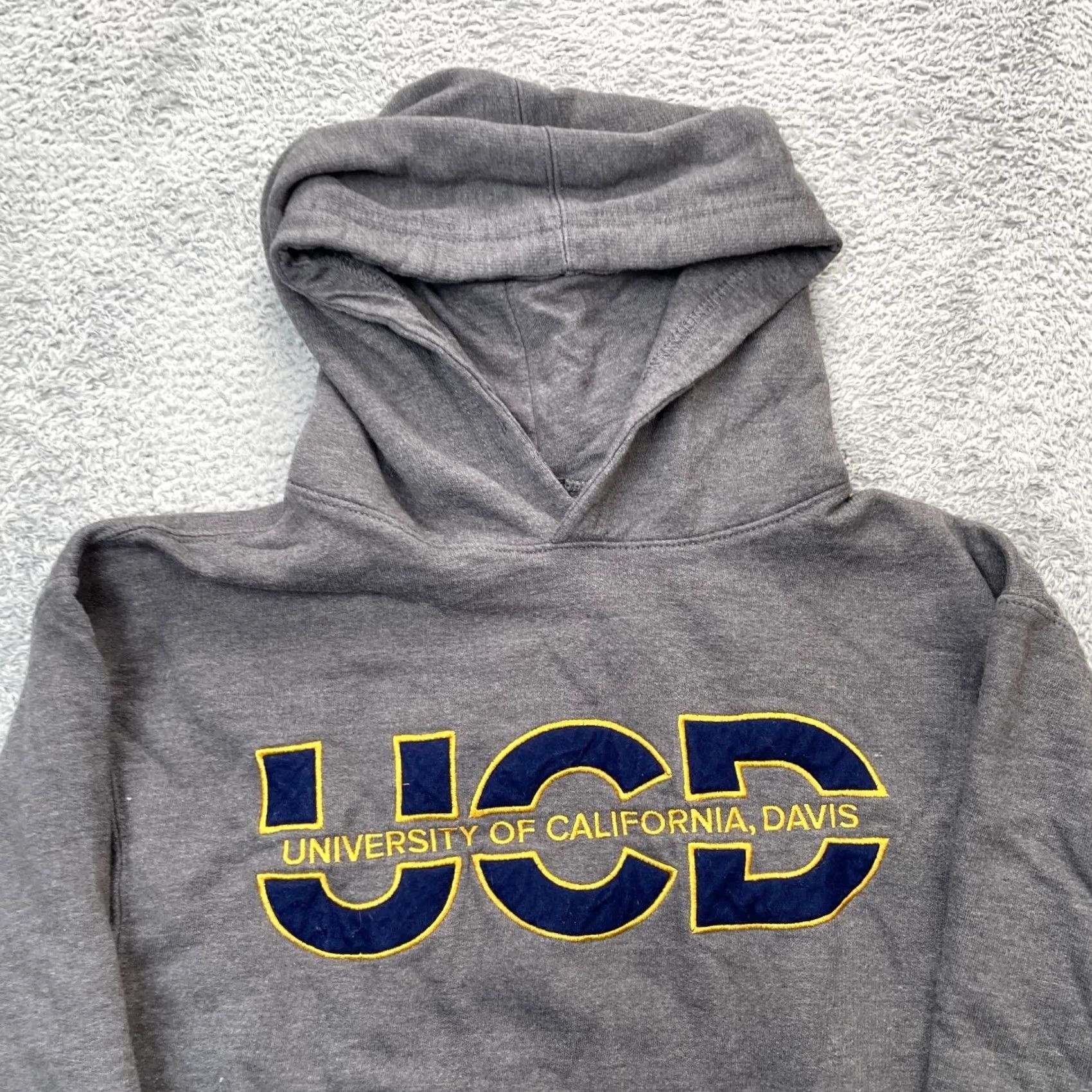 Logo 7 VINTAGE UC Davis Hoodie Womens Medium Gray Logo Fleece Lined College University Aggies Size M / US 6-8 / IT 42-44 - 2 Thumbnail