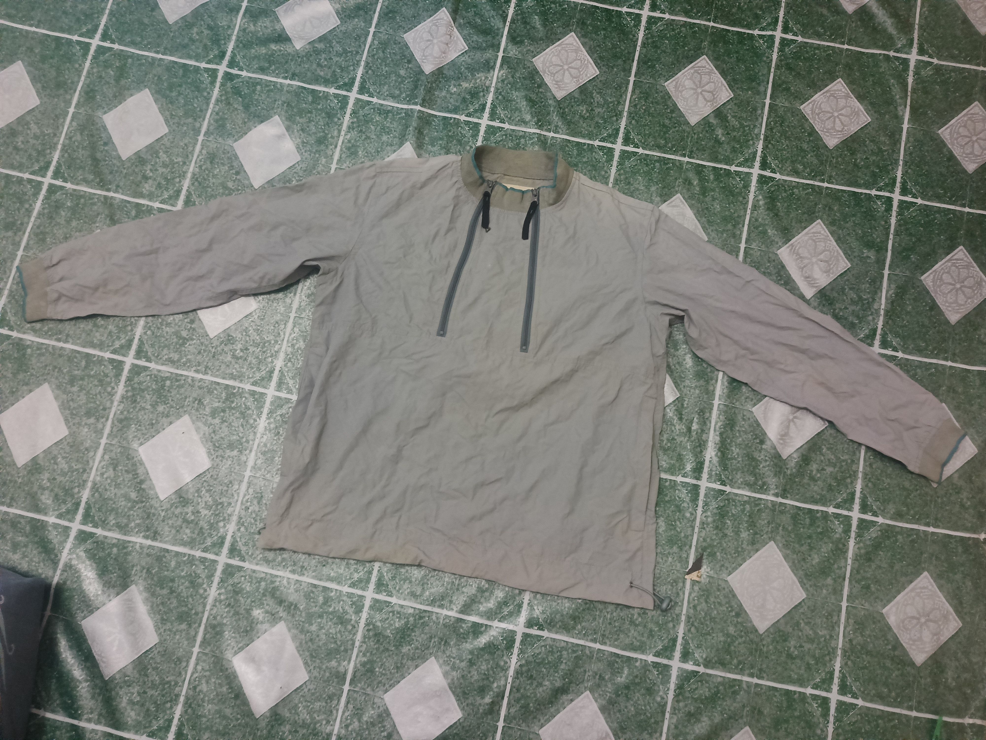 image of Designer Hiromichi Nakano Nylon Jacket Half Double Zipper in Grey, Men's (Size Large)