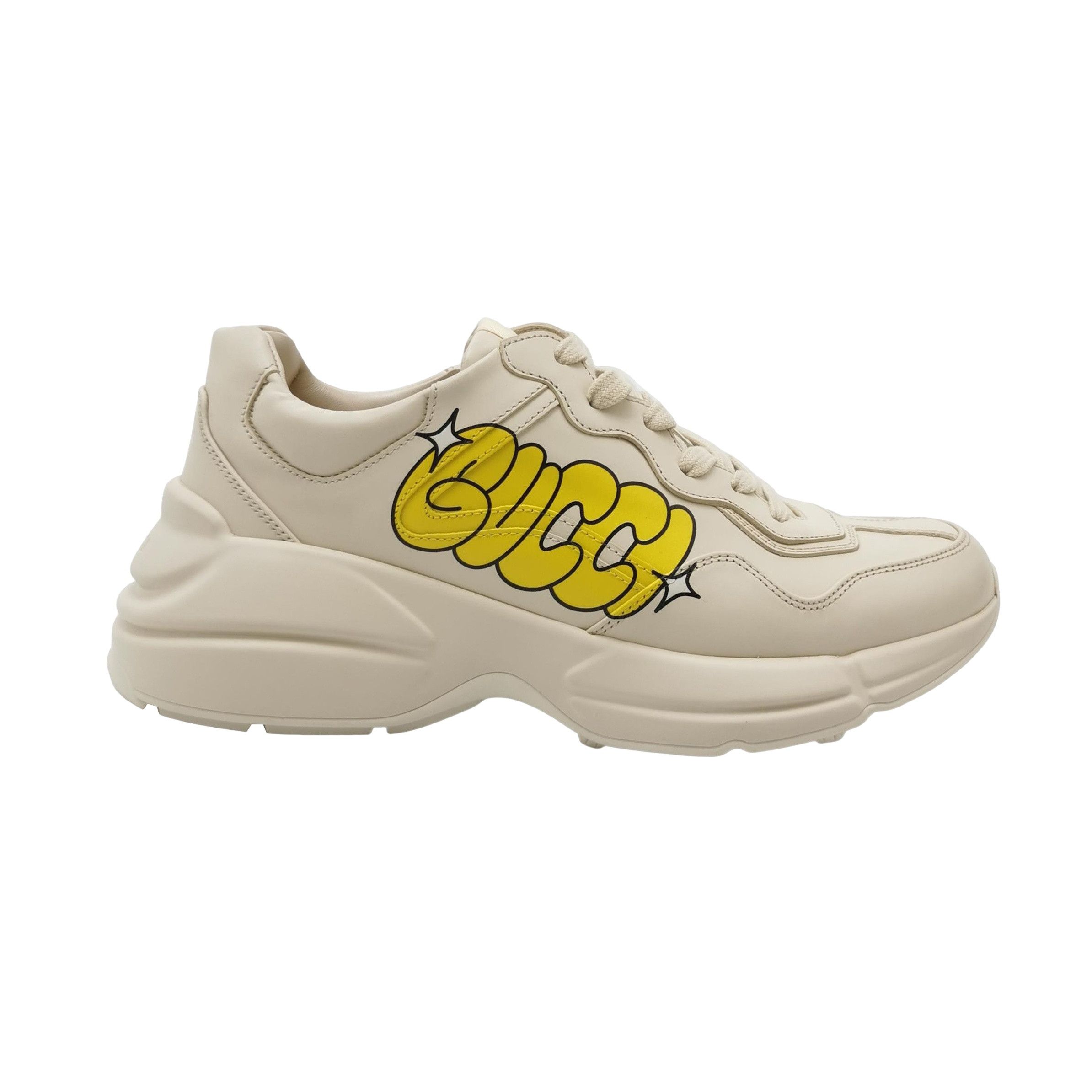 Gucci Gucci Rhyton Logo Leather Sneakers 7.5 (Fits US 8.5) Size US 8 / EU 41 - 1 Thumbnail