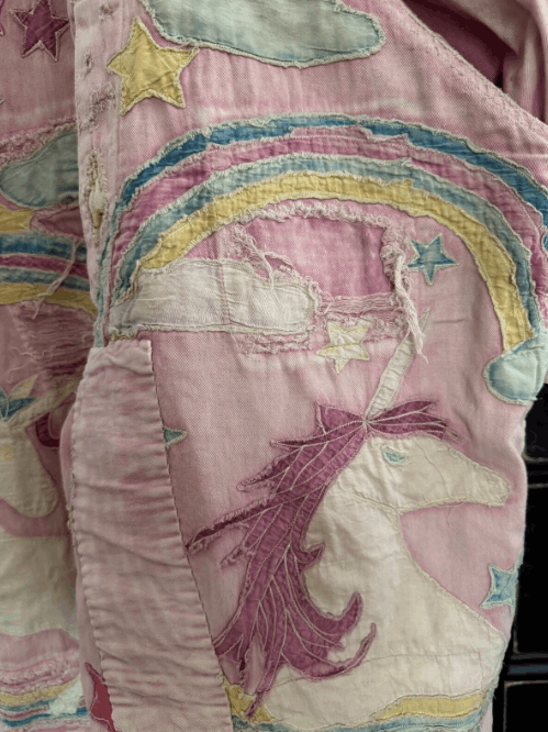 Magnolia Pearl Magnolia Pearl Appliqué Unicorn Overalls 037 Fairy OS Size 34" / US 12 / IT 48 - 7 Thumbnail