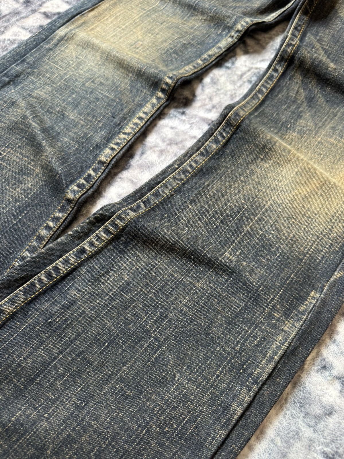 GOSTAR DE FUGA × Hysteric Glamour × Japanese Brand Drive Jeans Japan Mud Wash Low Rise Flared Jeans Size US 26 / EU 42 - 7 Thumbnail