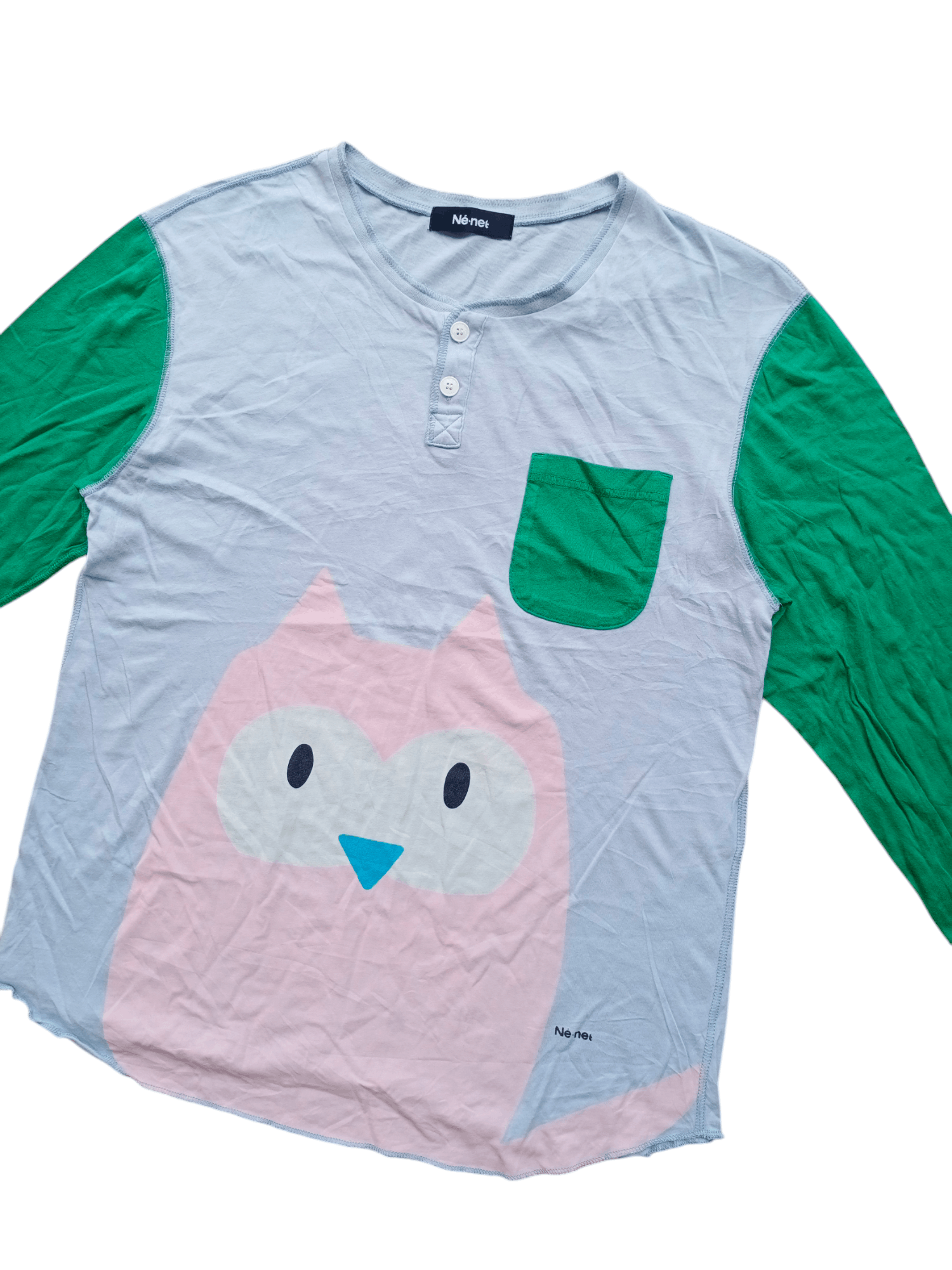 Ne Net Issey Miyake Owl Animal Cat Longsleeve T Shirt