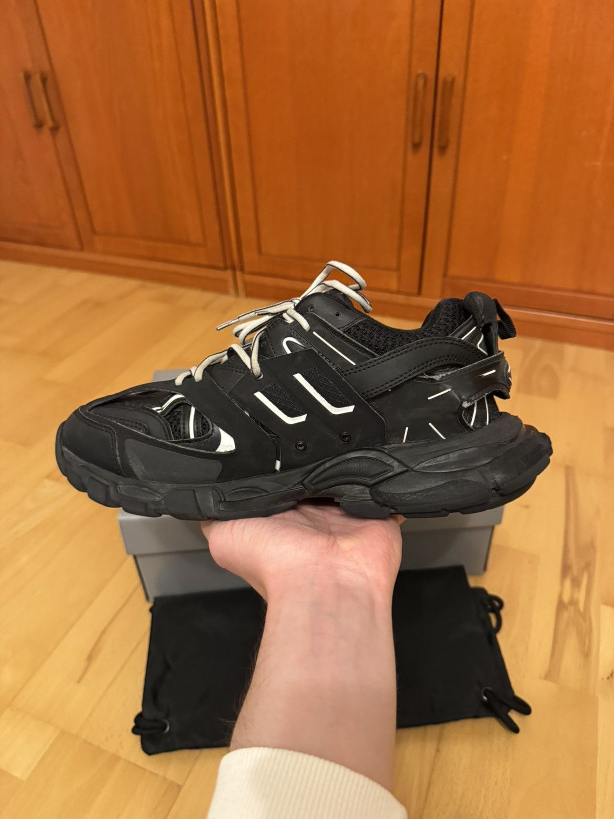Balenciaga Balenciaga Track Black White Size US 8 / EU 41 - 5 Thumbnail