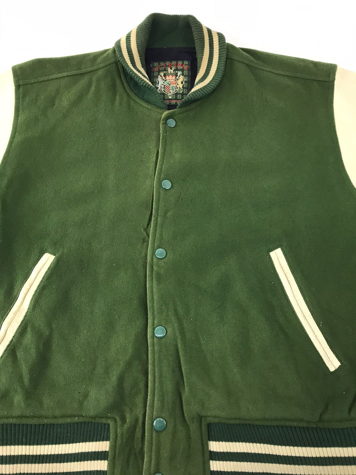 Leather 90s Attribis Traditional Sport Jacket Leather Sleeve Quilted Size US L / EU 52-54 / 3 - 3 Thumbnail