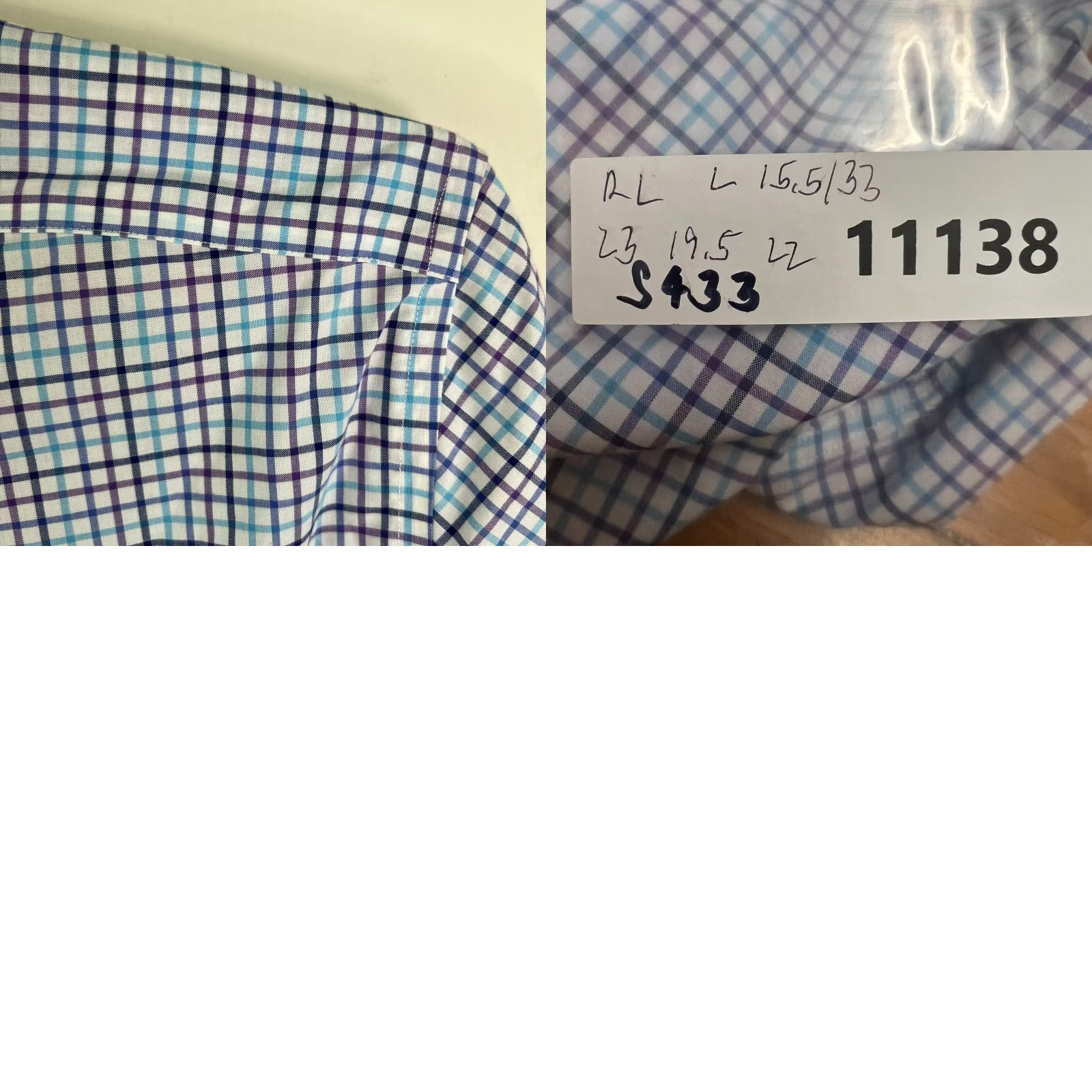 Ralph Lauren Ralph Lauren Button-Up Shirt Mens 15.5 / 33 Blue Check Non-Iron Classic Fit Dress Shirt Size US M / EU 48-50 / 2 - 8 Thumbnail