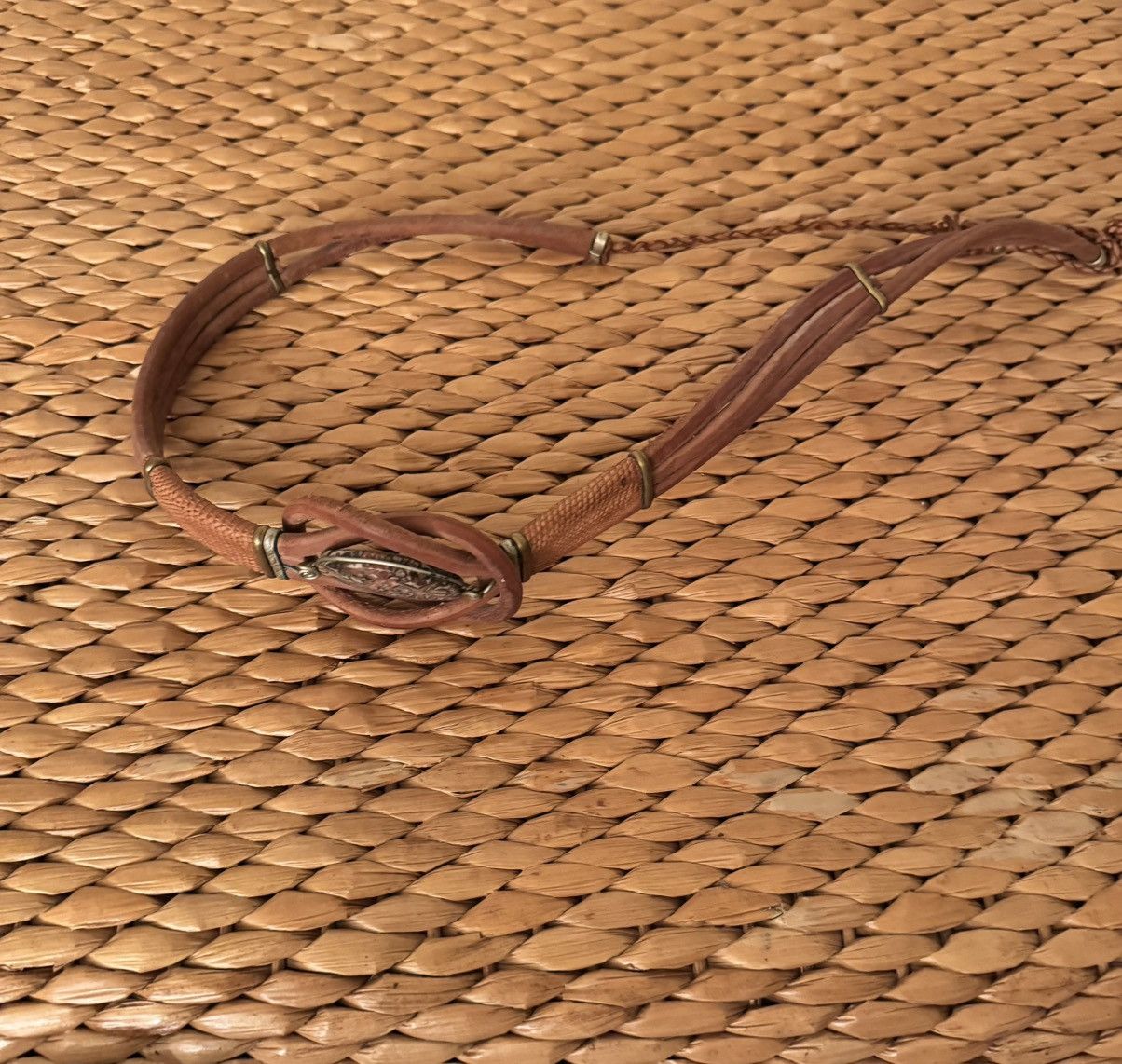 Native Native Leather & Snakeskin handmade belt Size ONE SIZE - 7 Thumbnail