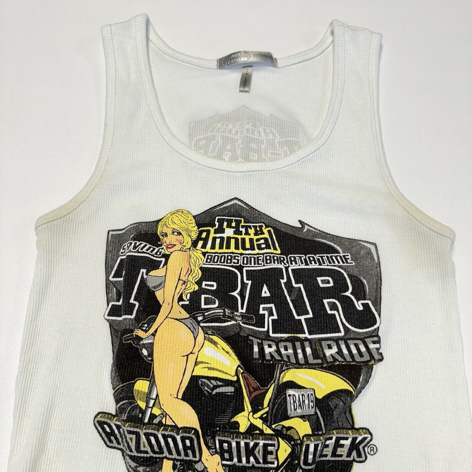 Other Hot Leathers Biker Week Shirt Womens 2XL White Tank Top Stre Size XXL / US 16-18 / IT 52-54 - 3 Thumbnail