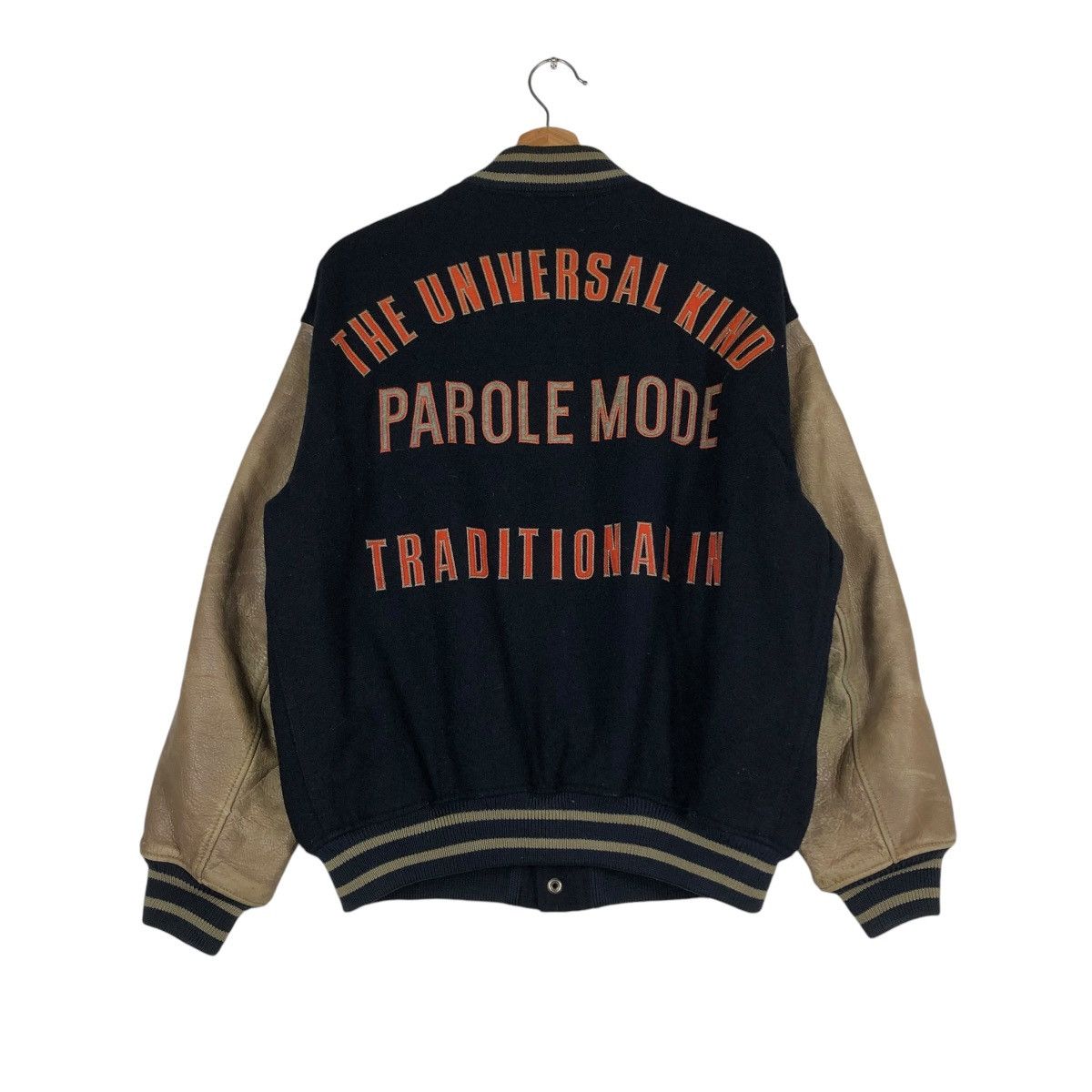 Japanese Brand 🔥VINTAGE JUMPER VARSITY LEATHER JACKET PAROLE MODE BIG LOGO Size US M / EU 48-50 / 2 - 10 Thumbnail