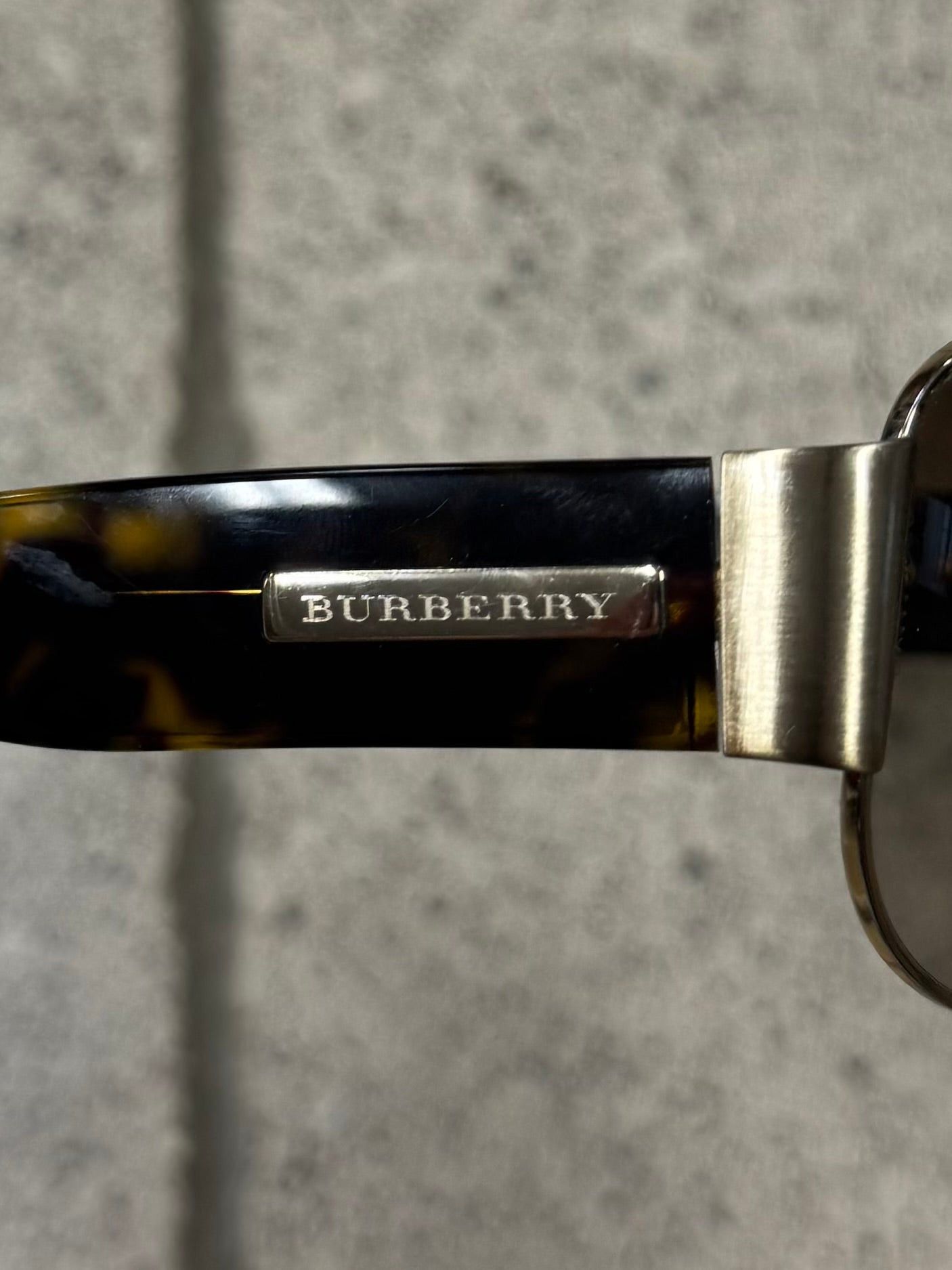 Burberry Burberry Tortoiseshell Aviator Sunglasses Size ONE SIZE - 3 Thumbnail