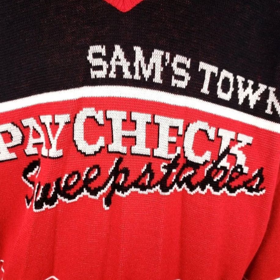 Vintage VINTAGE Paragon Sams Town Vegas Sweater Mens Size Large Red 80s Casino Made In USA V Neck Sweater Size US L / EU 52-54 / 3 - 3 Thumbnail