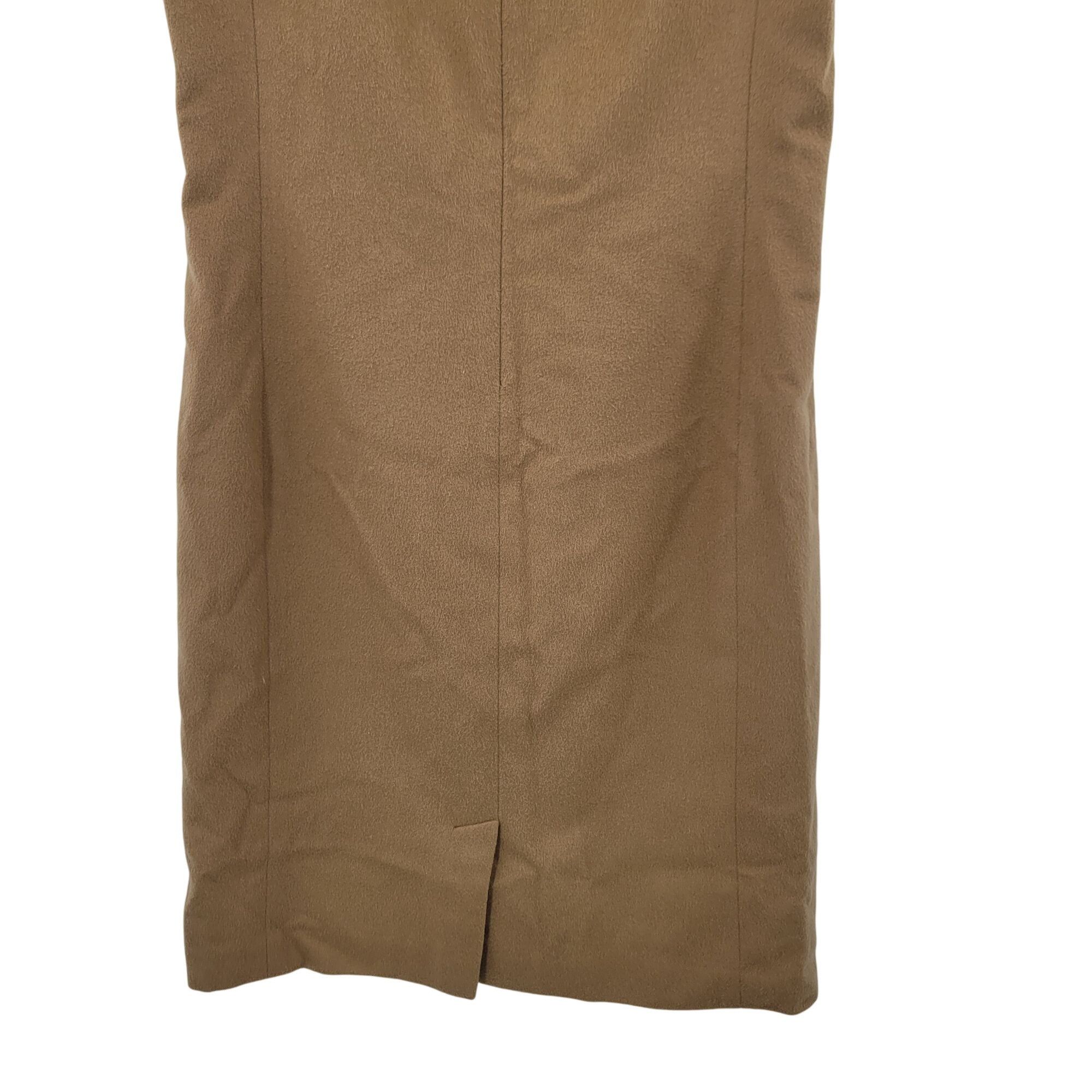 Saks Fifth Avenue Vtg 70s Saks Fifth Avenue Wool Blend Sleeveless Camel Sheath Size L / US 10 / IT 46 - 8 Thumbnail
