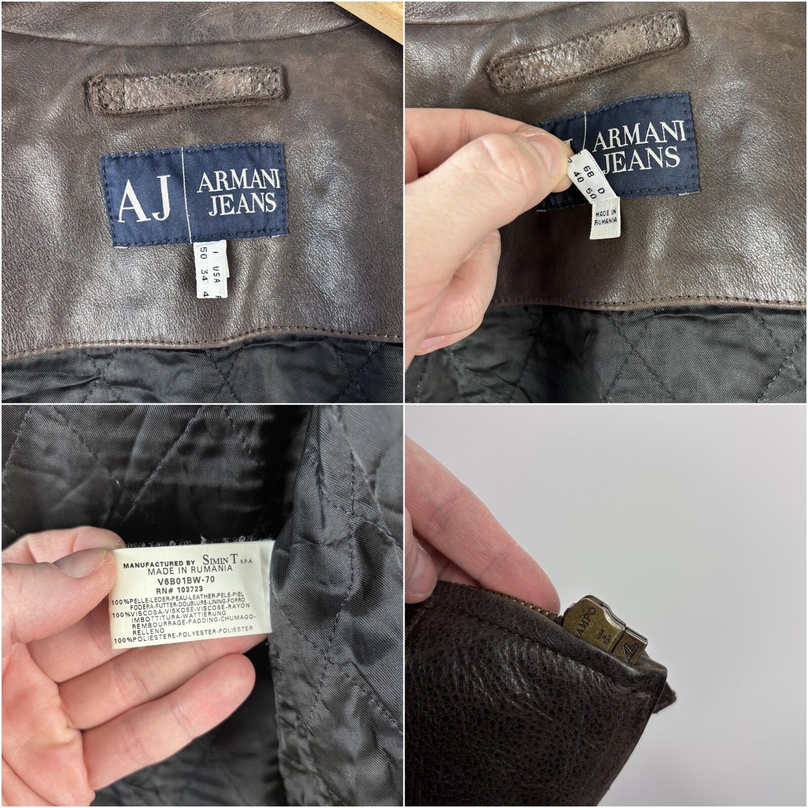 Armani Armani Jeans Motorcycle Leather Jacket Mens IT 50 / US 34 Size US S / EU 44-46 / 1 - 10 Thumbnail