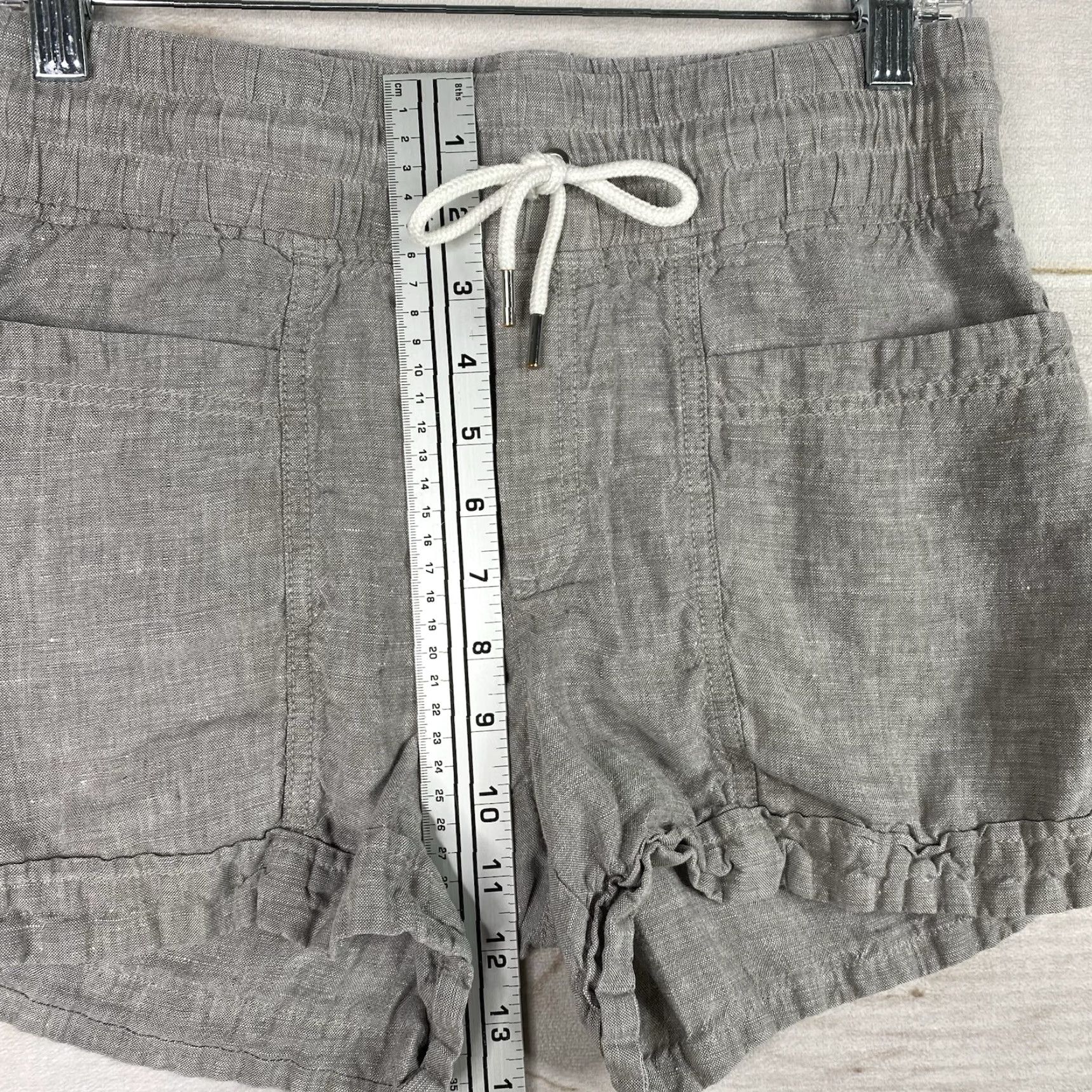Athleta Athleta Shorts Women 4 Gray 4" Cabo 100% Linen Hiking Outdoors Beach Travel Size 27" / US 4 / IT 40 - 5 Thumbnail
