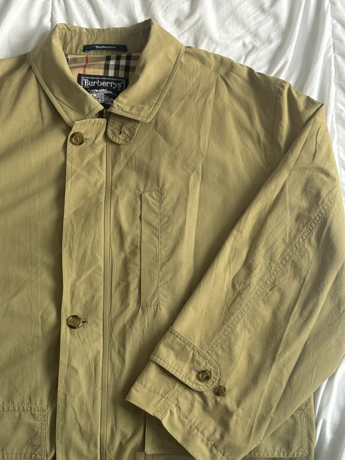 Burberry 🧥 Demi Trench / manteau Burberrys vintage beige Size 38R - 3 Thumbnail