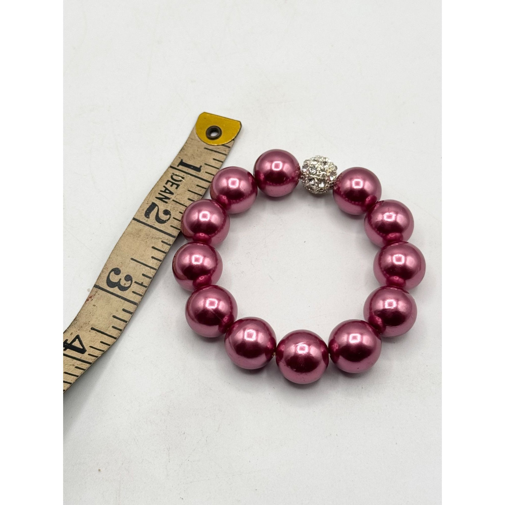 Other Pink beaded rhinestone stretch bracelet Size ONE SIZE - 4 Thumbnail