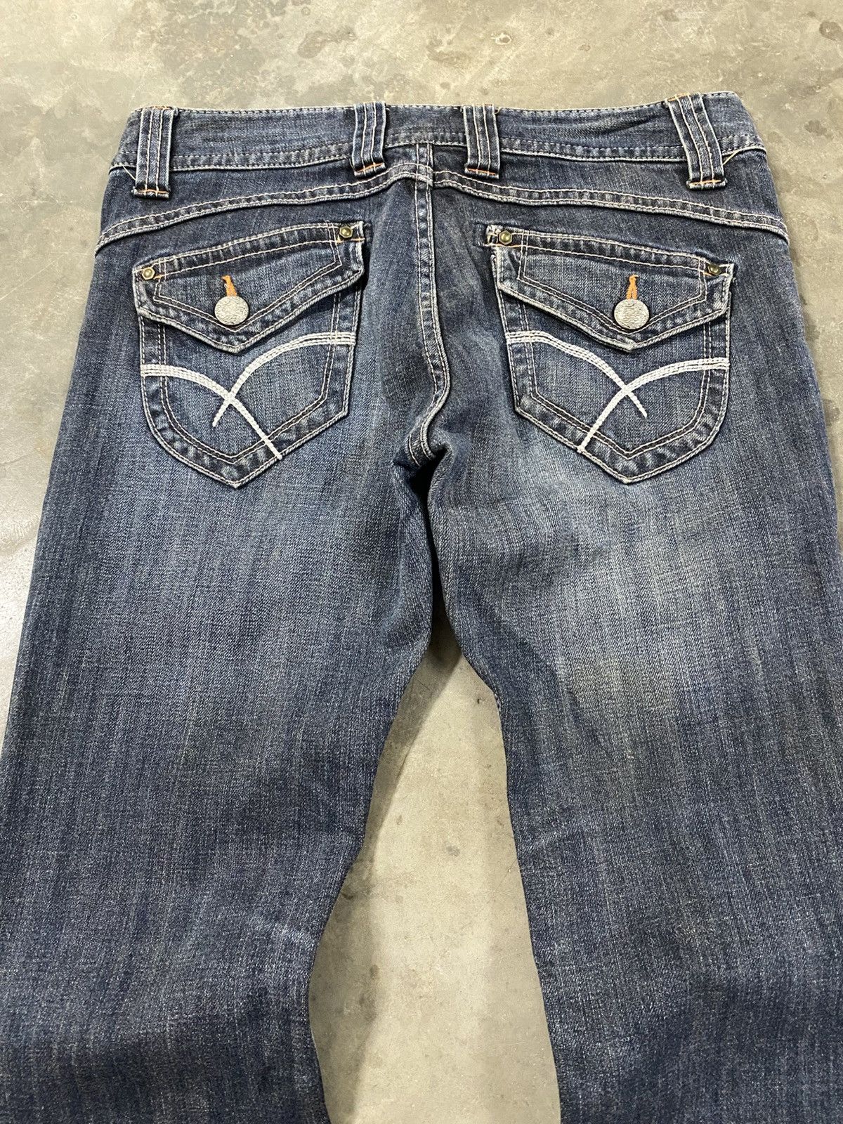 Japanese Brand Flare Jeans Mud Rusty Japan Theoria Stretch Denim @288 Size US 30 / EU 46 - 2 Thumbnail