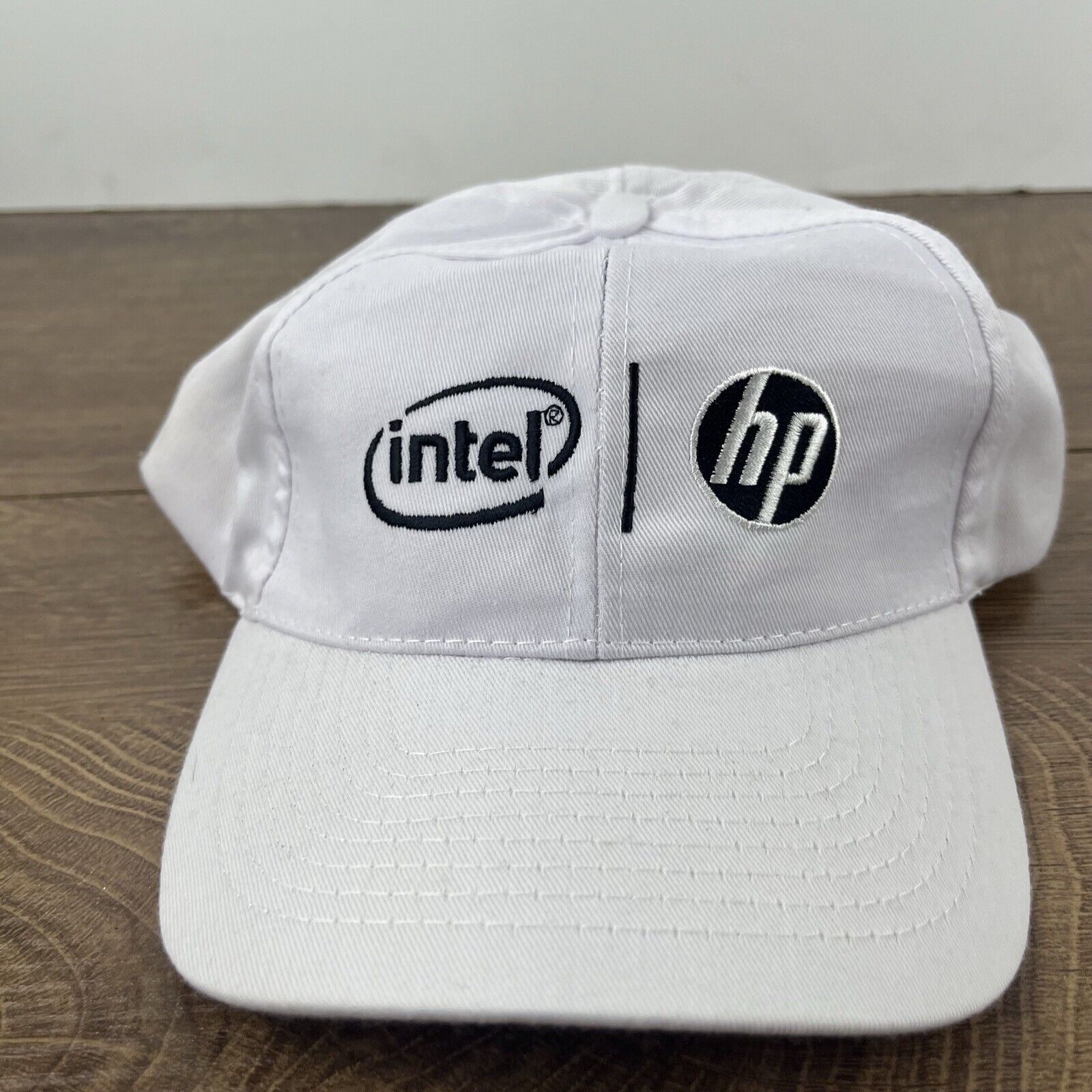Other Intel HP Hat White Cap Hat Adjustable Hat White Adult Hat Size ONE SIZE - 5 Thumbnail