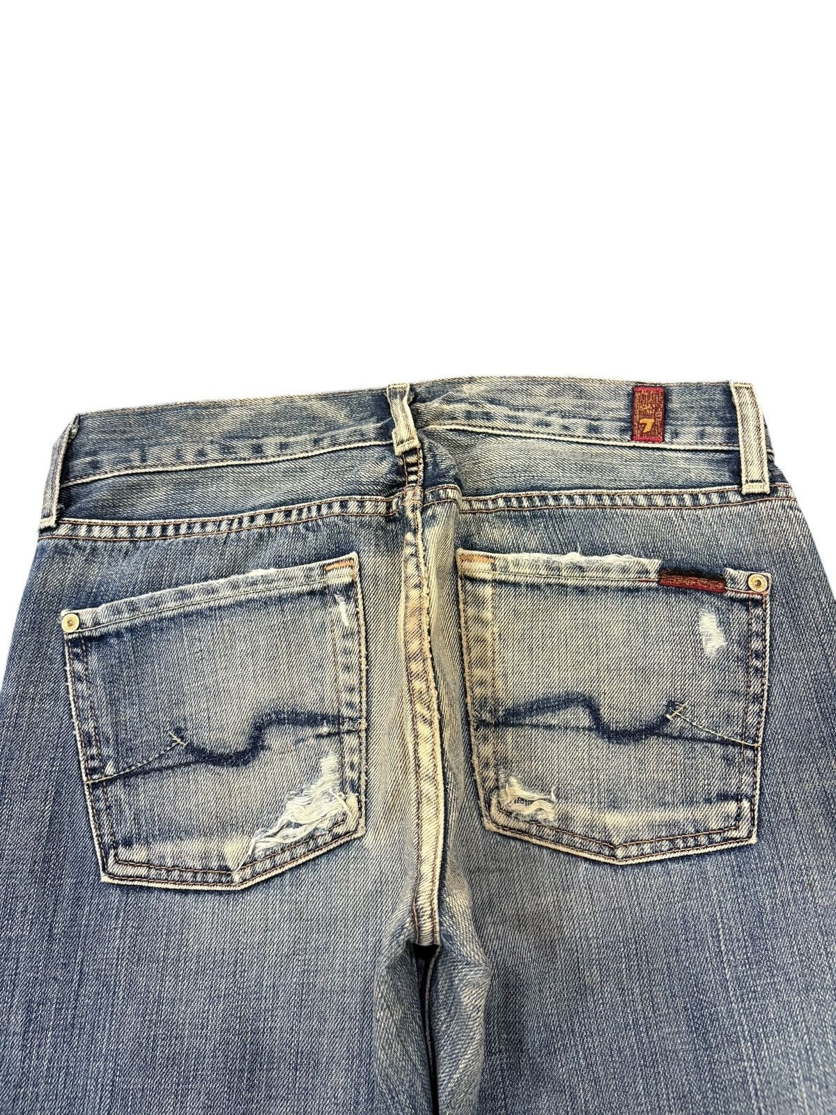 7 For All Mankind Vintage 7 For All Mankind Distressed Flared Jeans Size US 28 / EU 44 - 8 Thumbnail
