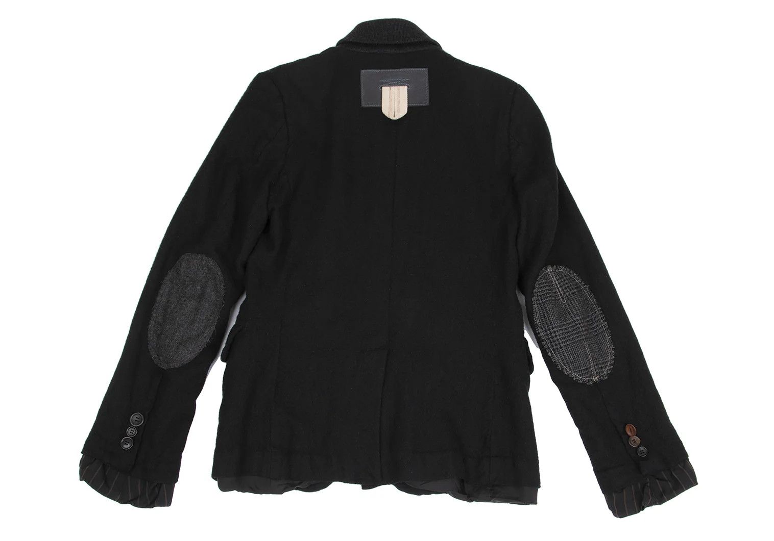 Junya Watanabe Wool Felted Leather Pocket Jacket in Black, Size XS Size US XS / EU 42 / 0 - 12 Thumbnail