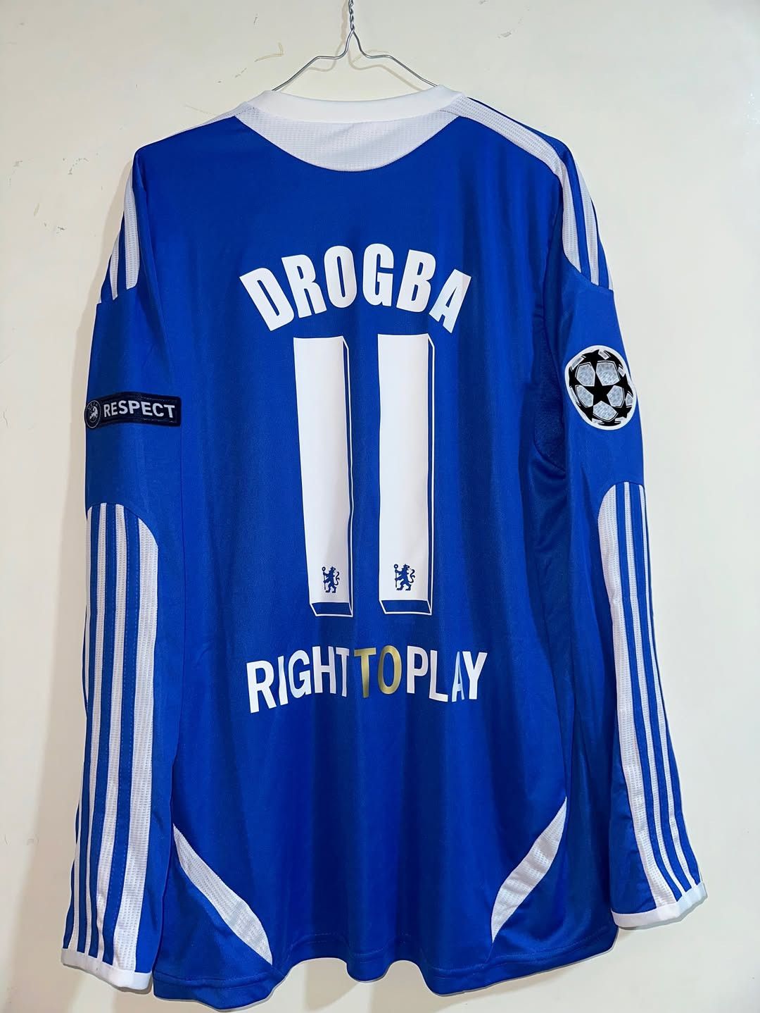 Chelsea 2012 UCL Final Drogba #11 Long Sleeve Jersey