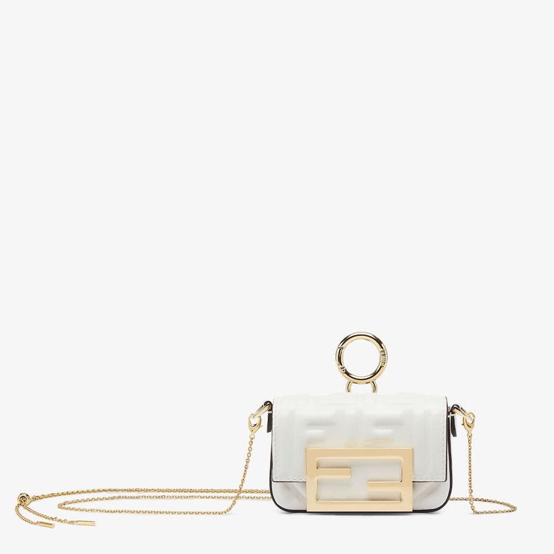 Fendi o1s1wg110426 Size:OS/Nano Baguette Charm in White Size ONE SIZE - 1 Thumbnail
