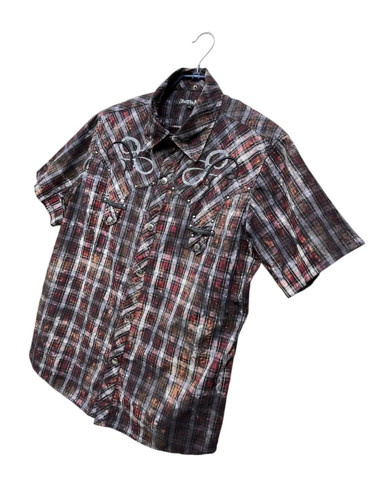 In The Attic In The Attic Punk Smokes Tartan Studded Tribal Shirt M Size US M / EU 48-50 / 2 - 4 Thumbnail