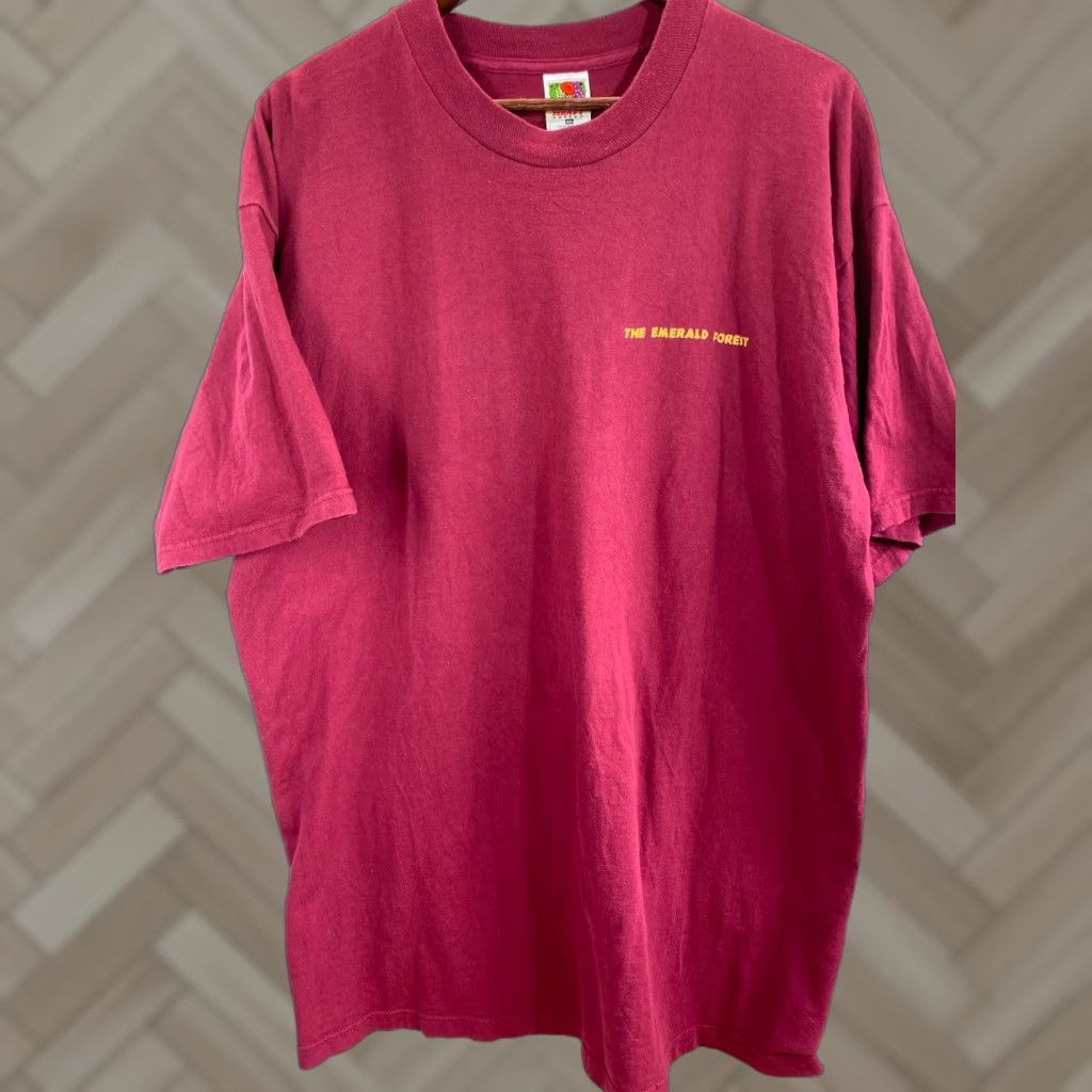 Fruit Of The Loom VINTAGE Fruit of the Loom Mens T-shirt 2XL Burgundy Red Cotton Short Sleeve 1951 Mens Size US XXL / EU 58 / 5 - 1 Thumbnail