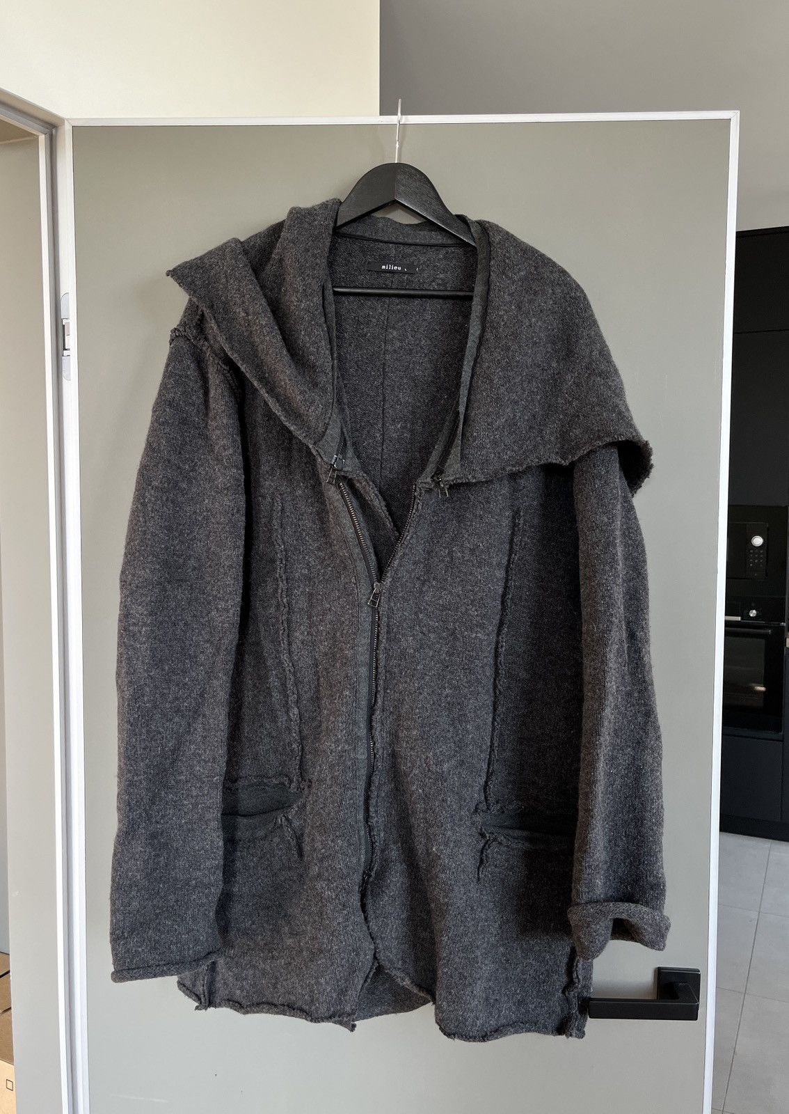 Other Milieu Norwegian Avant Garde Heavy Deconstructed Wool Coat Size US L / EU 52-54 / 3 - 2 Thumbnail