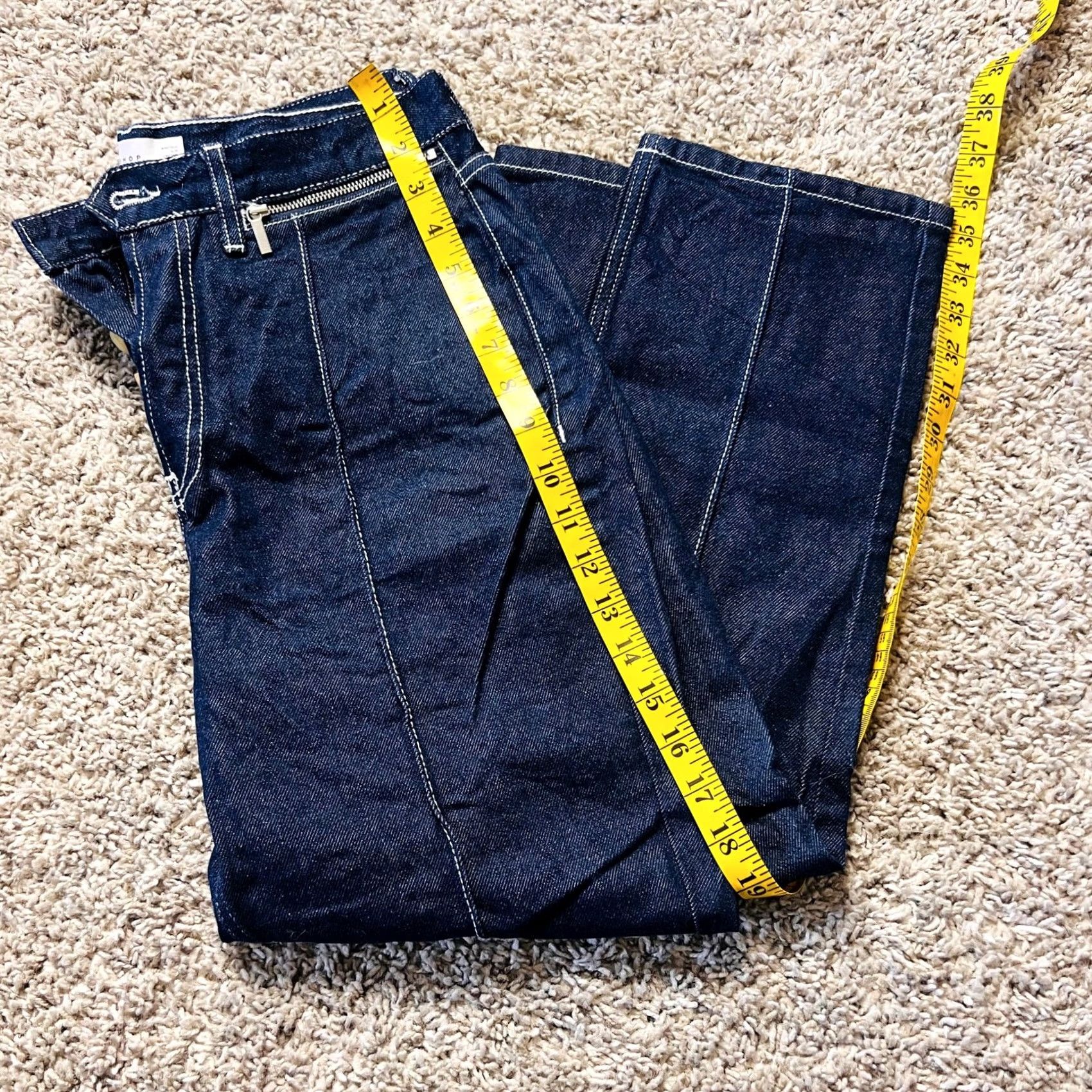 Topshop VINTAGE TopShop Darkwash Women’s Pleated Capri Denim Jeans 30 Jeans Women 30 Blue Capris Vintage Girls / Womens Size 30" / US 8 / IT 44 - 2 Thumbnail