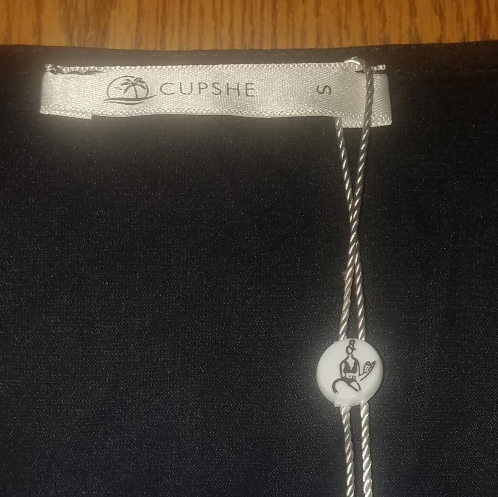 Designer NWT Cupshe Elegant Black Button-Down Dress Size Small Size S / US 4 / IT 40 - 3 Thumbnail