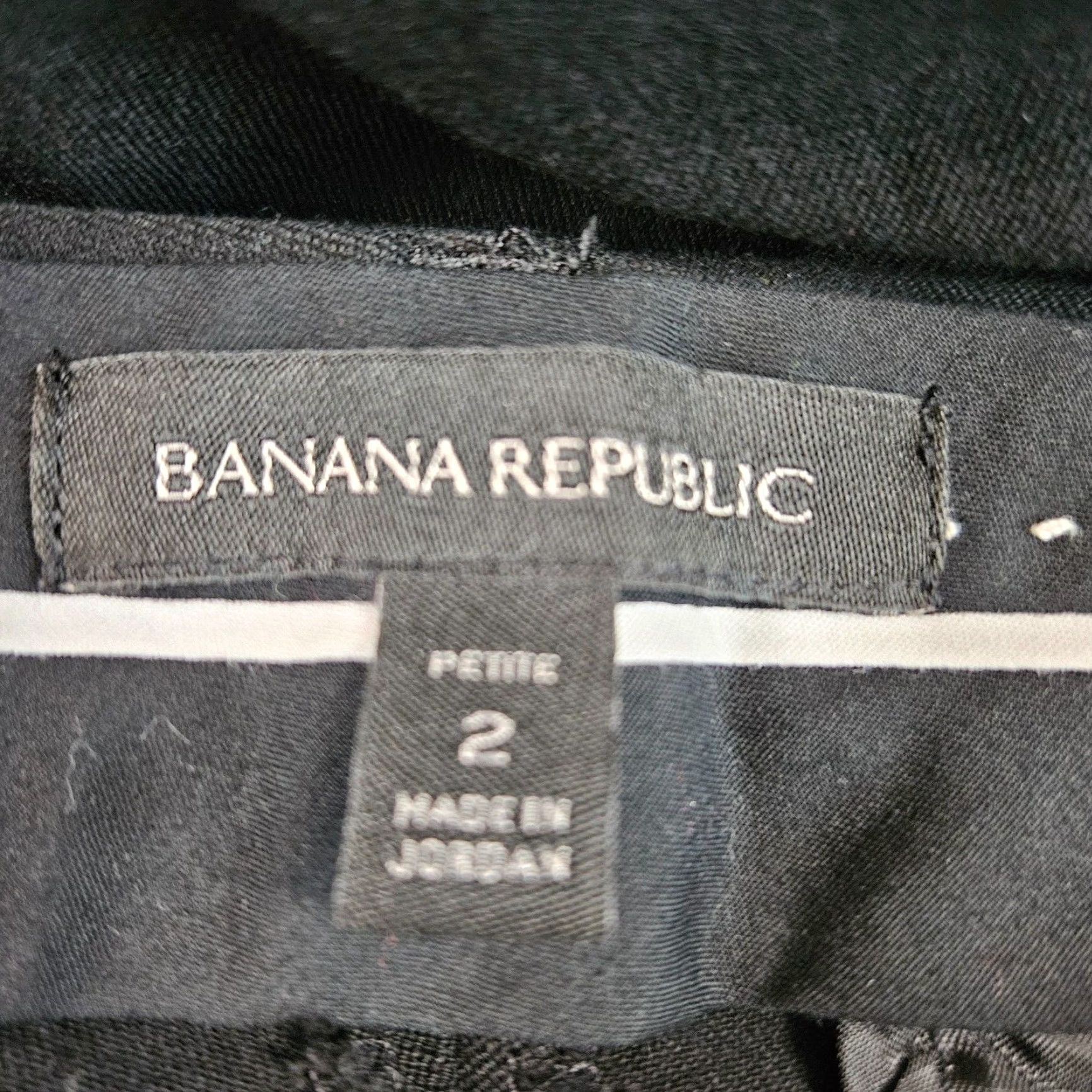 Banana Republic Banana Republic Sloan Pants Womens 2P Black Cropped Rayon Blend Zip Inseam 24.5" Petite Pants Size 26" / US 2 / IT 38 - 7 Thumbnail