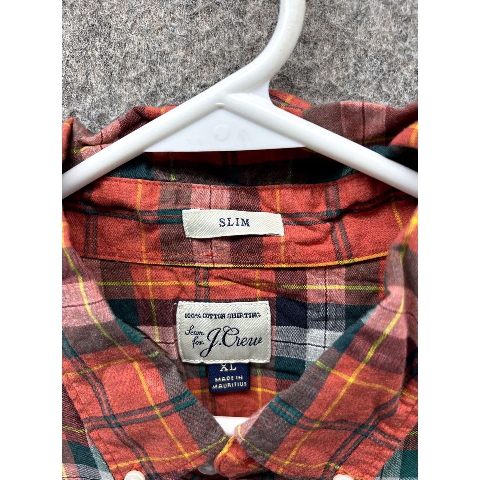 J.Crew J Crew Shirt Mens XL Red Plaid Button Down Slim Fit Cotton Long Sleeve Casual Size US XL / EU 56 / 4 - 3 Thumbnail