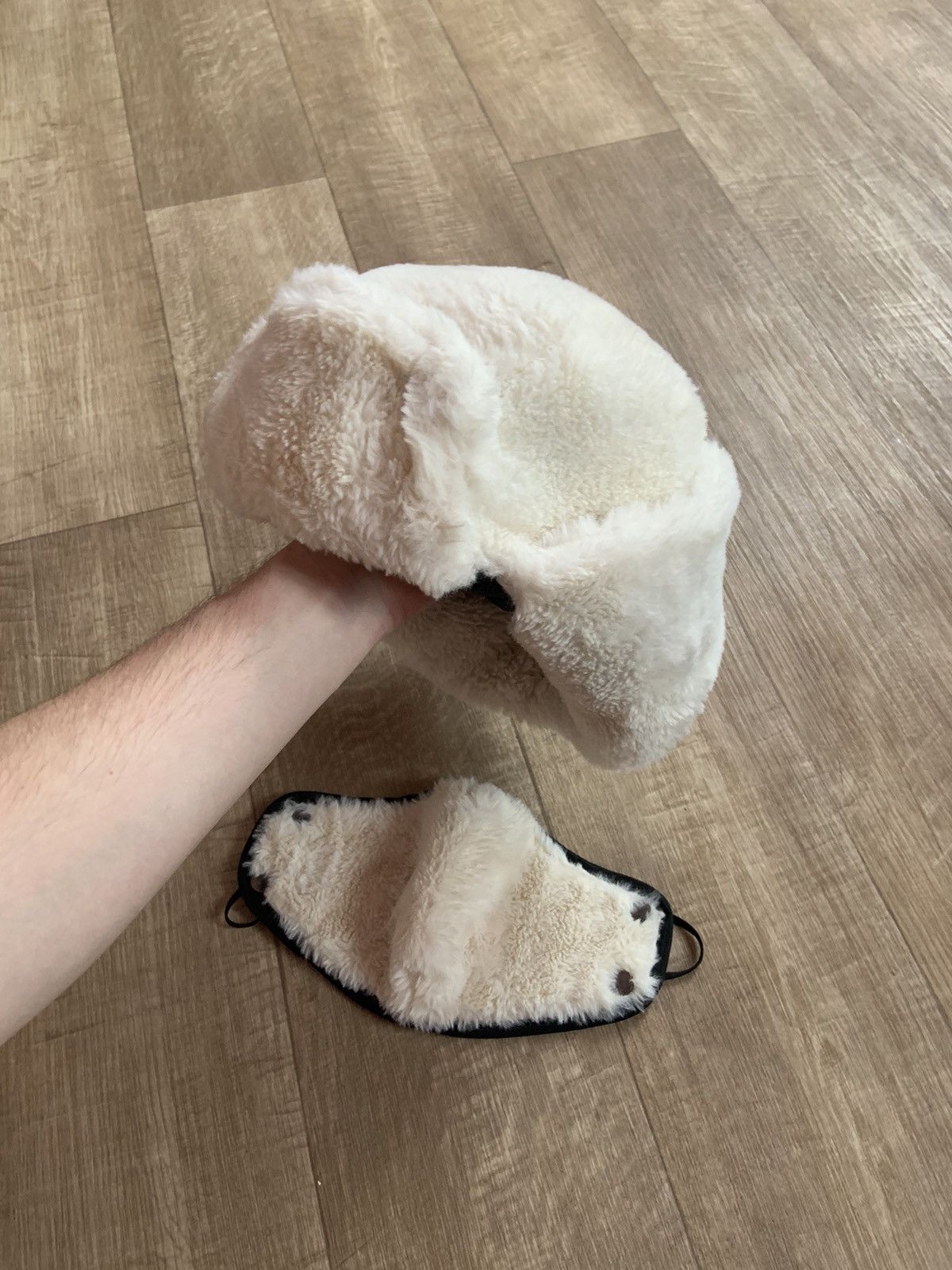 Japanese Brand vintage y2k fur fuzzy mohair mask ushanka trapper hat Size ONE SIZE - 4 Thumbnail