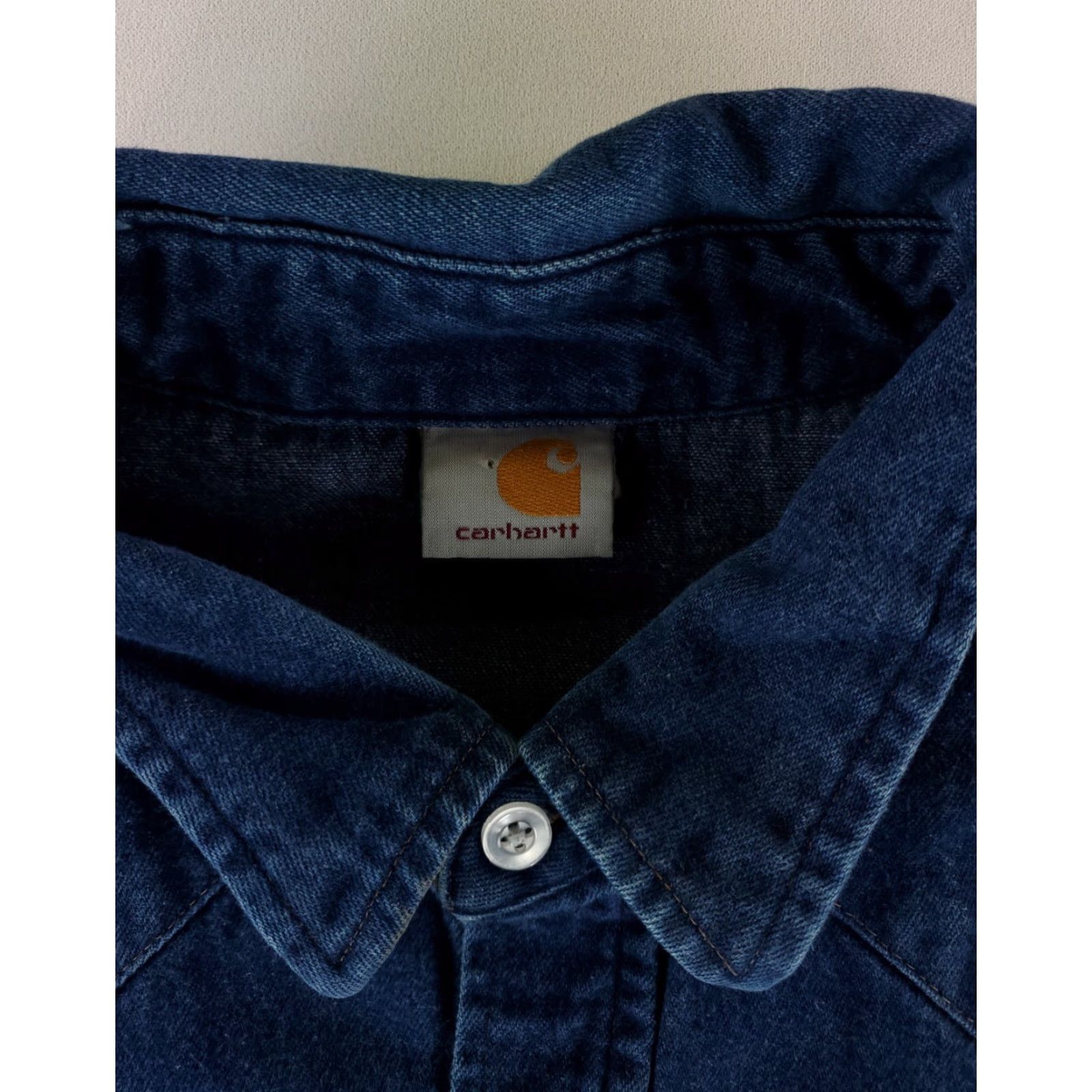 Carhartt VINTAGE Carhartt Denim Pearl Snap Shirt Made USA Patch Blue Mens 3XL Size US XXL / EU 58 / 5 - 5 Thumbnail