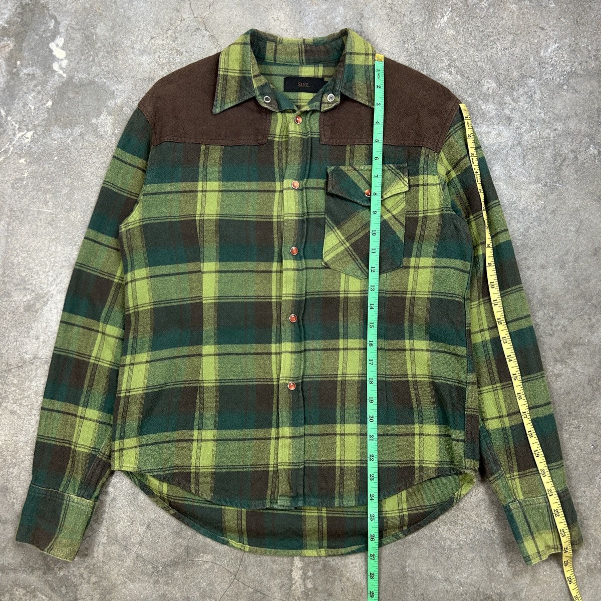 Japanese Brand Slyz. Japan - Western Shirt Green Size US M / EU 48-50 / 2 - 6 Thumbnail