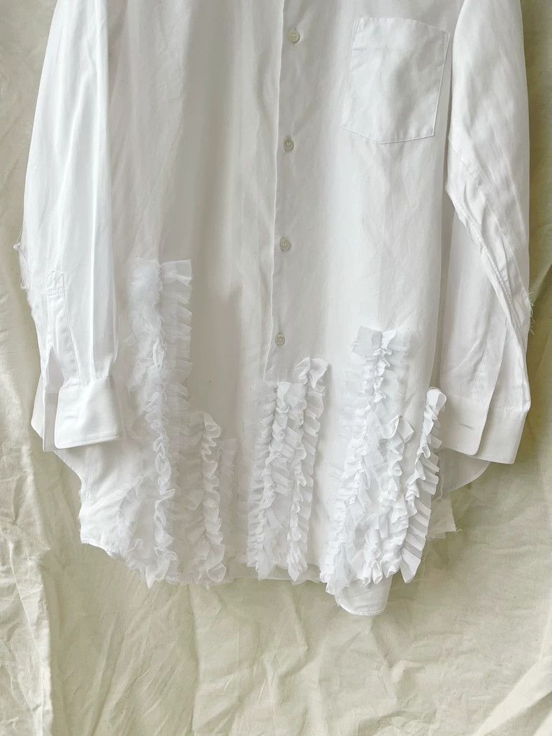 Comme des Garcons Comme Des Garcons Long Sleeve Pointed Collar Shirt Top wit Size S / US 4 / IT 40 - 3 Thumbnail