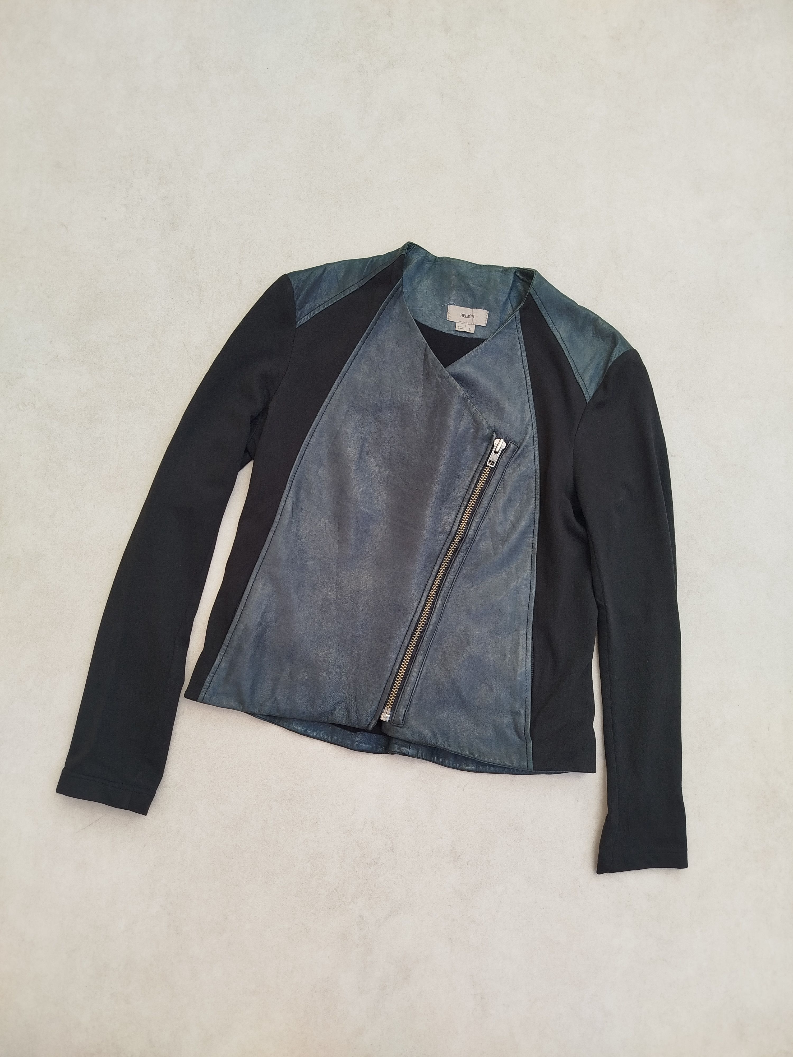 Helmut Lang Helmut Lang Side Zip Lamb Leather Black Motorcycle Jacket Size L / US 10 / IT 46 - 1 Thumbnail