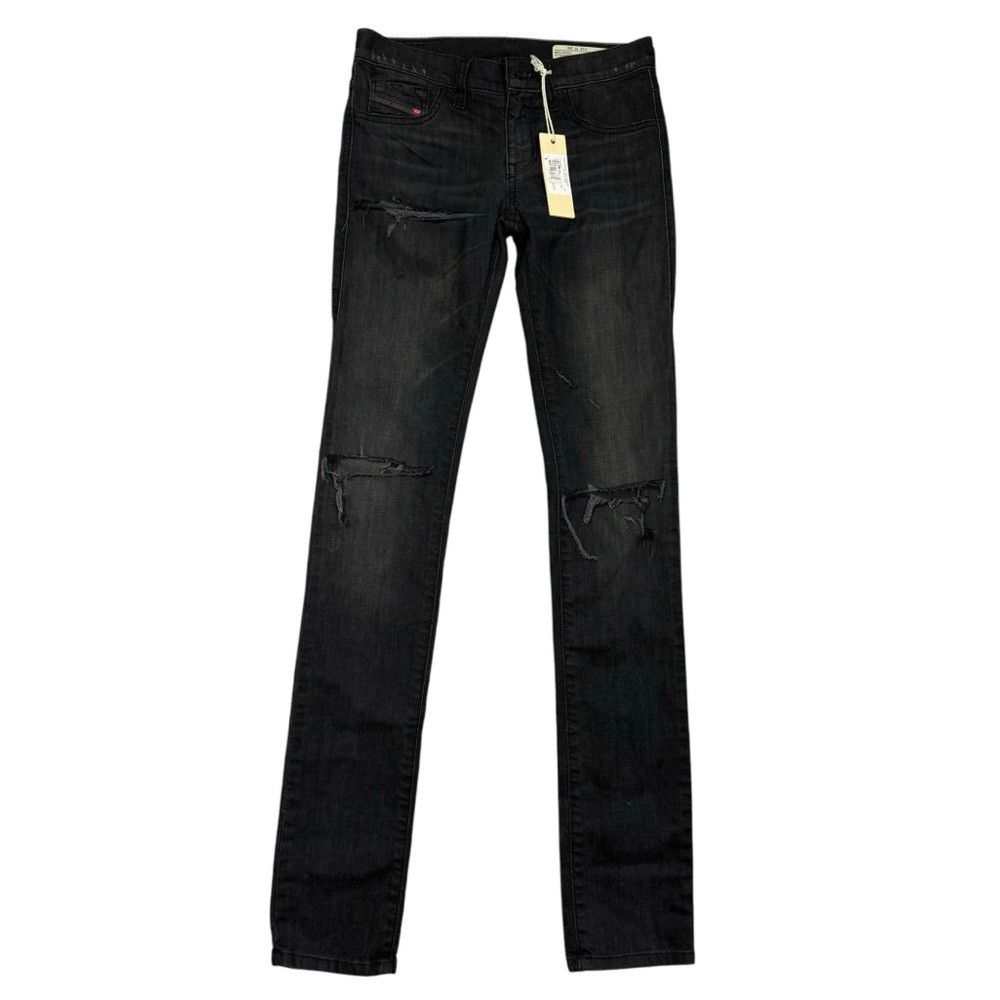 Diesel NWT New $228 Diesel Liver Black Distressed Low Waist Slim J Size 26" / US 2 / IT 38 - 1 Thumbnail
