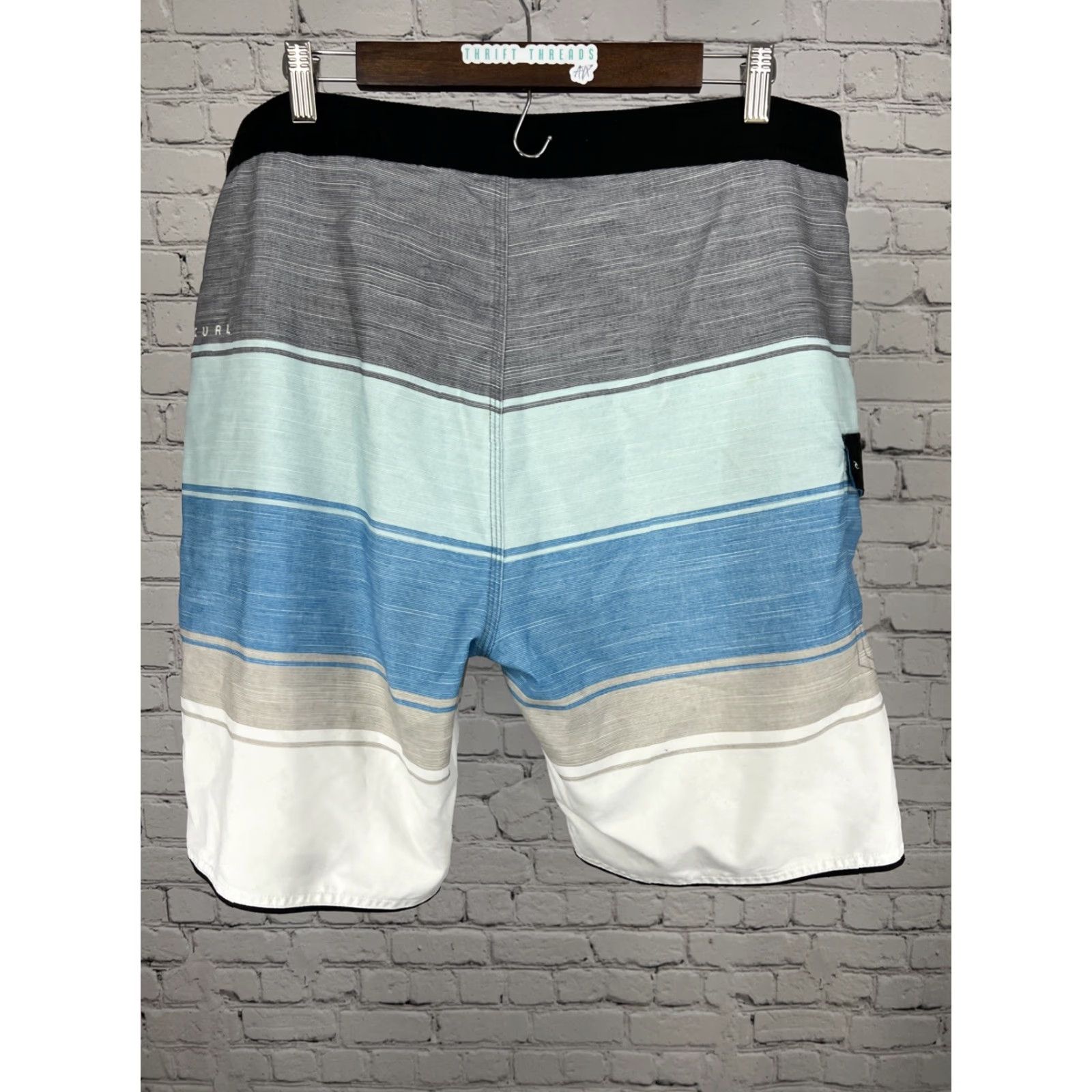 Rip Curl Rip Curl Board Swim Shorts Men’s 40 Blue Gray Live The Search Pocket Strap Logo Size US 40 / EU 56 - 3 Thumbnail