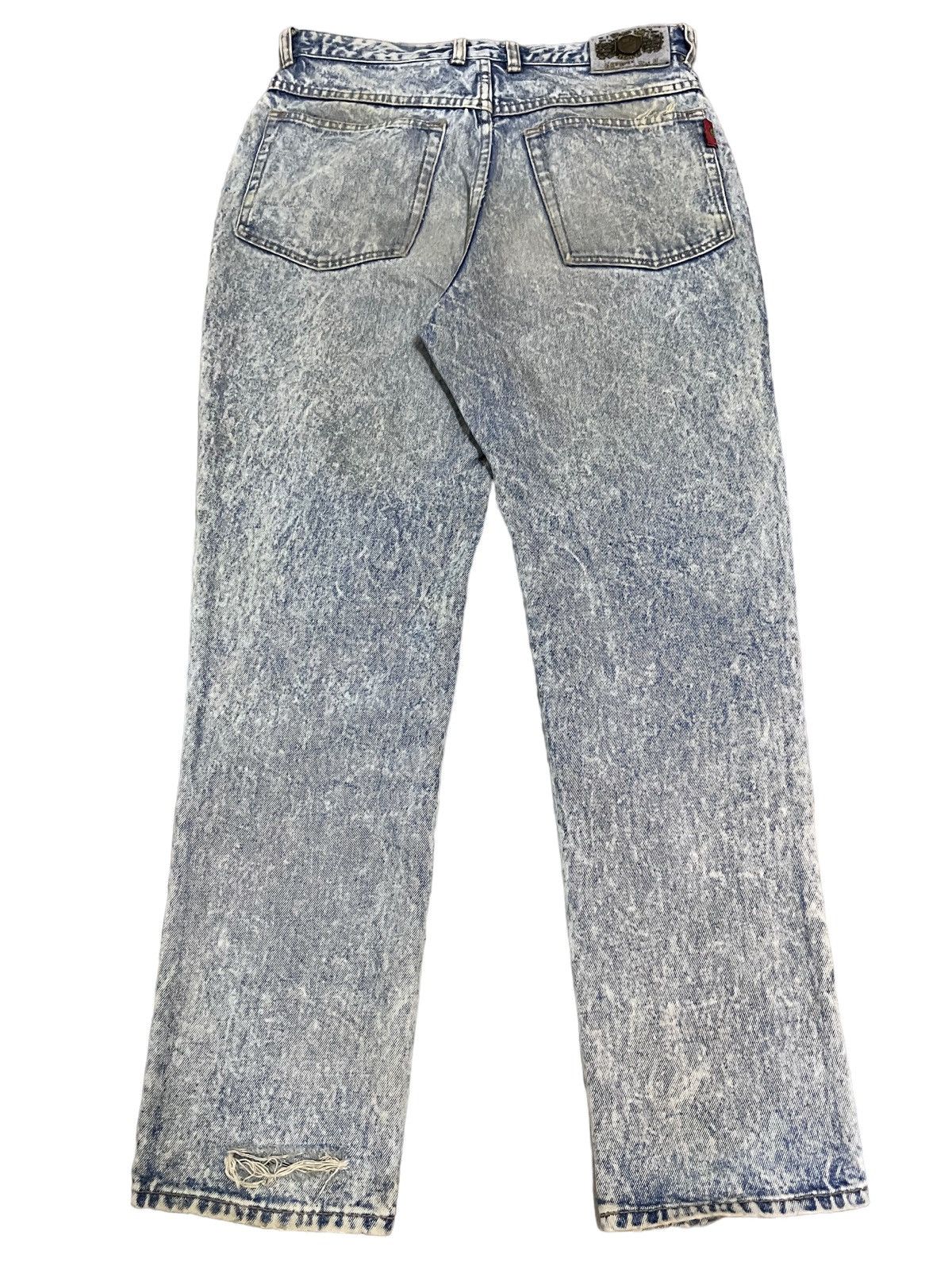 Vintage Vintage Coat of arms acid blue wash Style Jeans Size US 32 / EU 48 - 6 Thumbnail