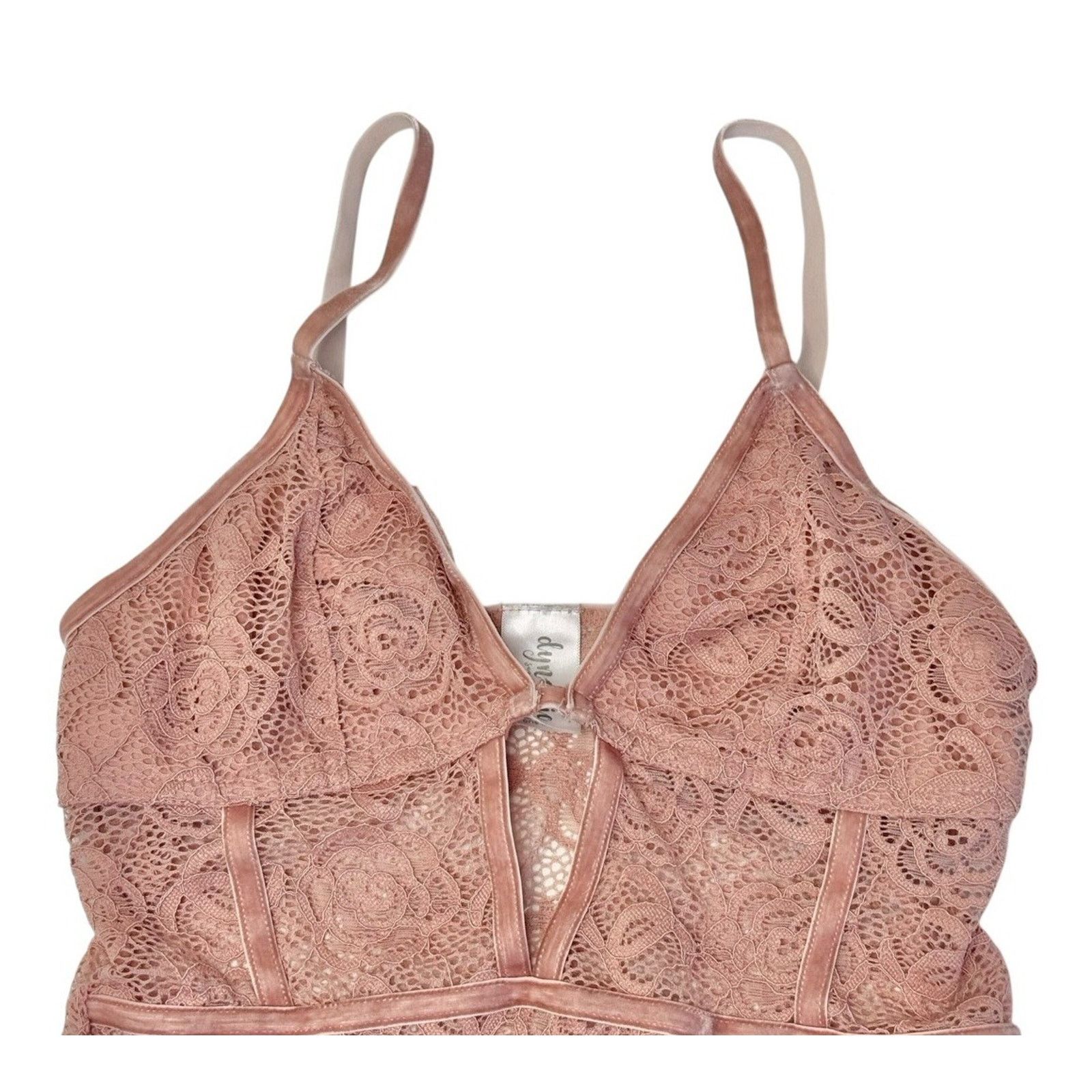 Other DYNAMIC Pink Lace Bodysuit Shear Cut Out Playsuit Lingerie Size ONE SIZE - 6 Thumbnail