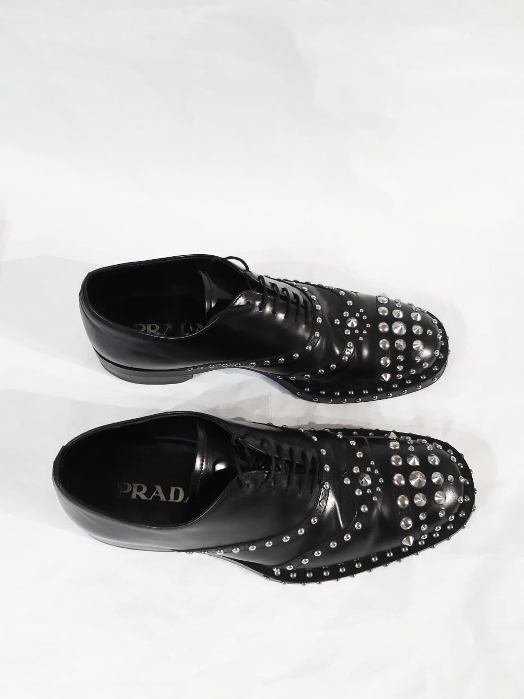 Prada FW 2009 Runway Studded Leather Derby Shoes Size US 8 / EU 41 - 4 Thumbnail