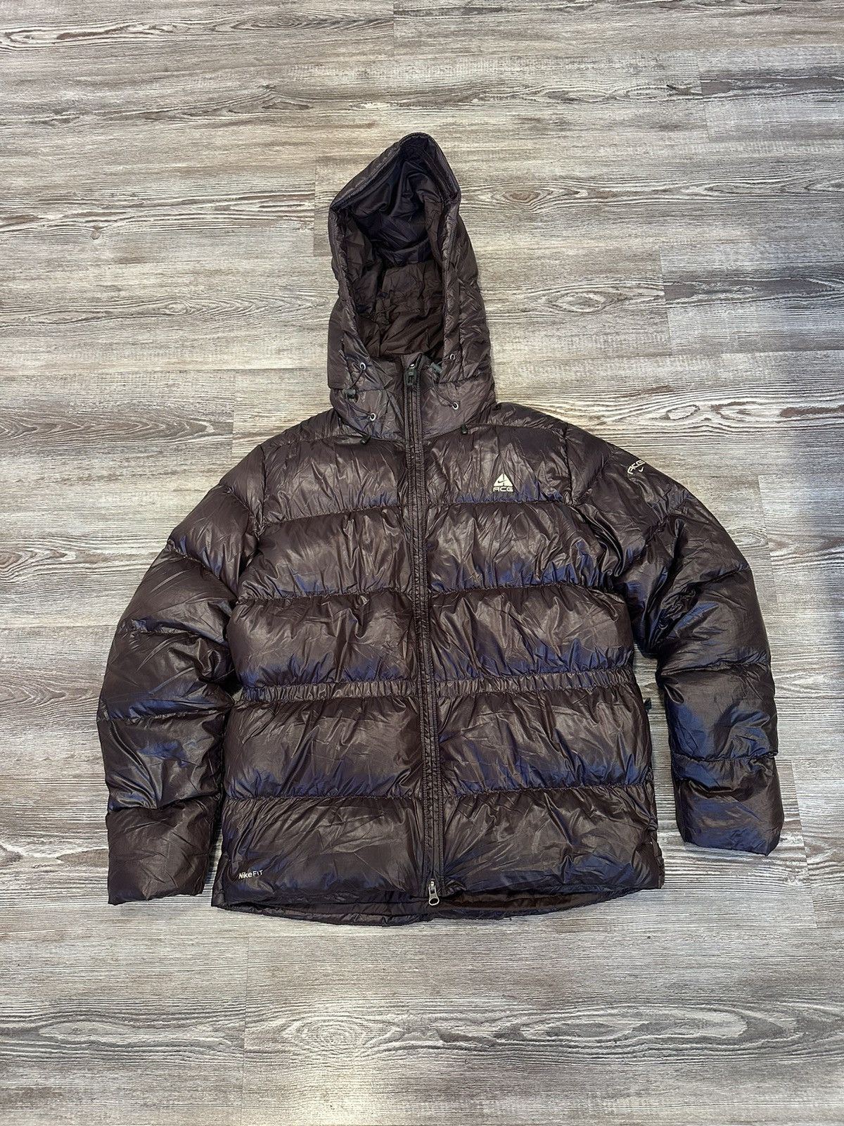 image of Nike Acg Women’S Puffer Jacket 800 Down Full in Brown, Women's (Size Large)