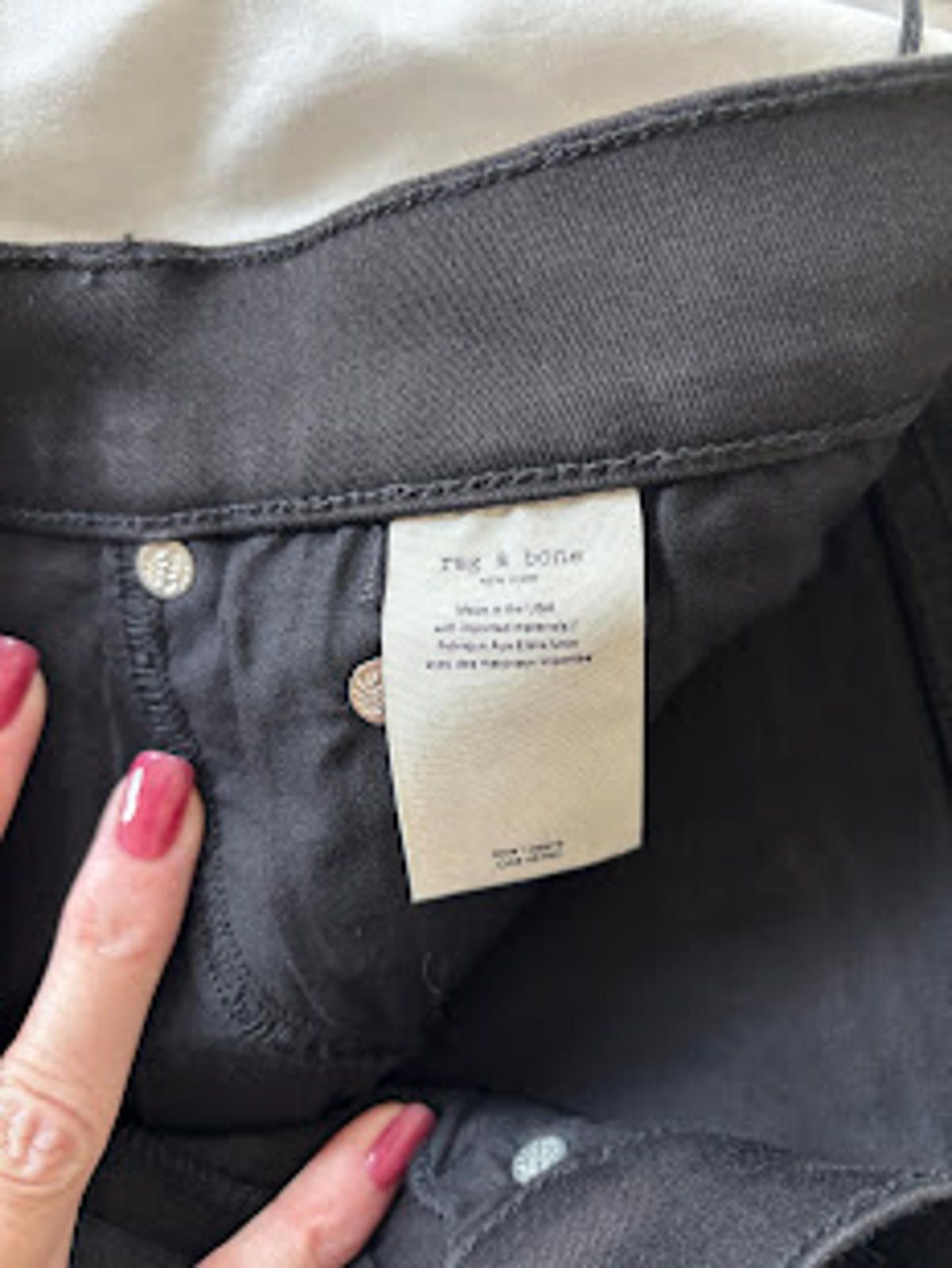 Other rag & bone Black Skinny Jeans Raw Ankle Hem Size 28 NWT Size 28" / US 6 / IT 42 - 5 Thumbnail