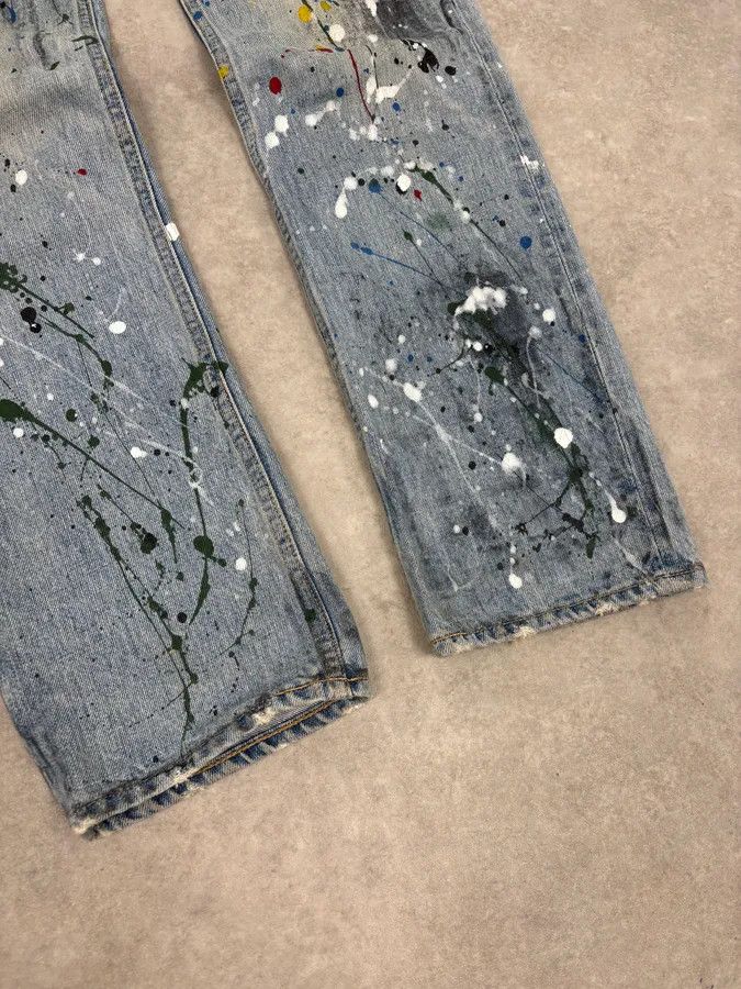 Number (N)ine SS2006 Number (N)ine Paint Splatter Denim Jeans Size US 39 - 9 Thumbnail