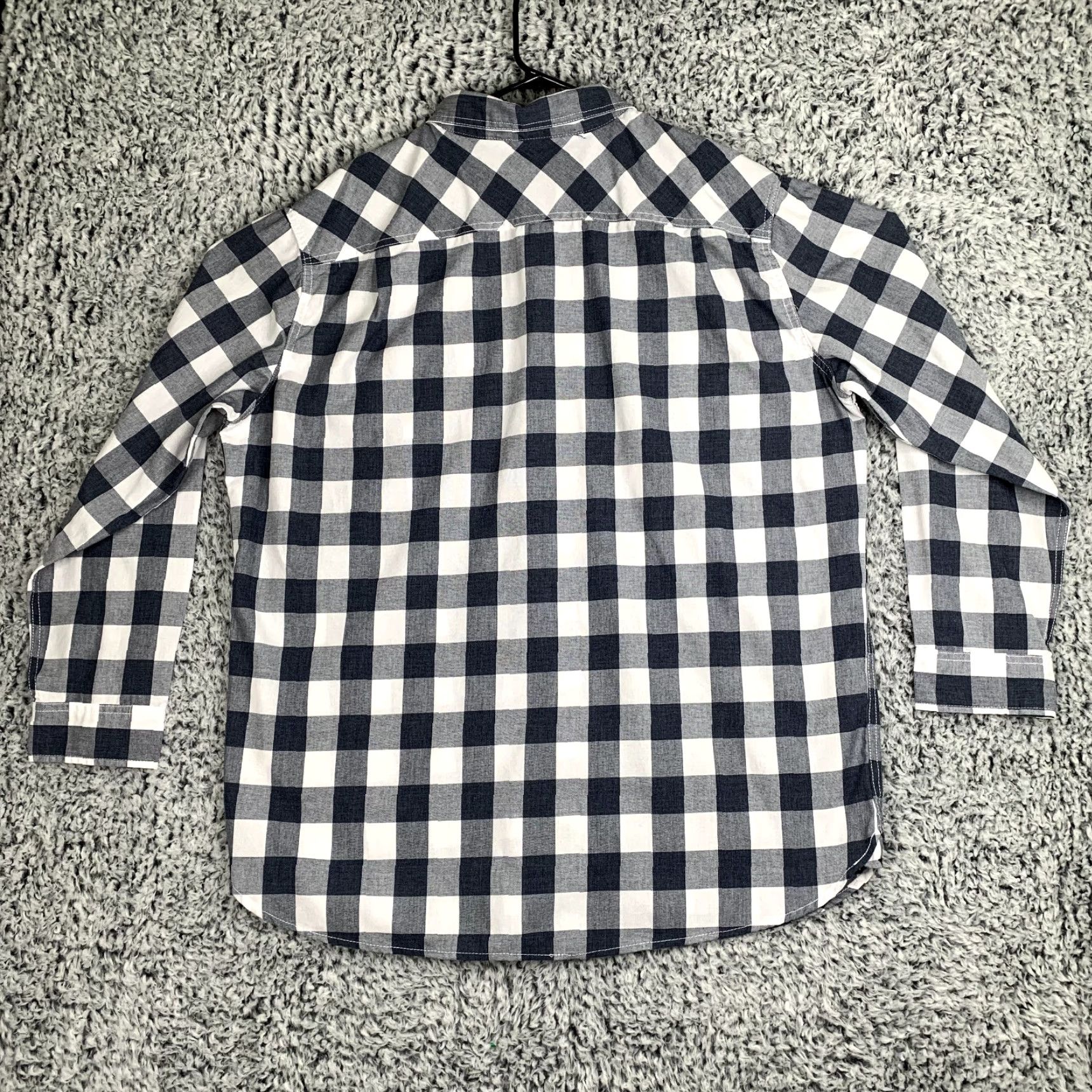 Lee Lee Shirt Mens 2XL Navy Blue White Buffalo Check Button-Up Collared Size US XXL / EU 58 / 5 - 4 Thumbnail