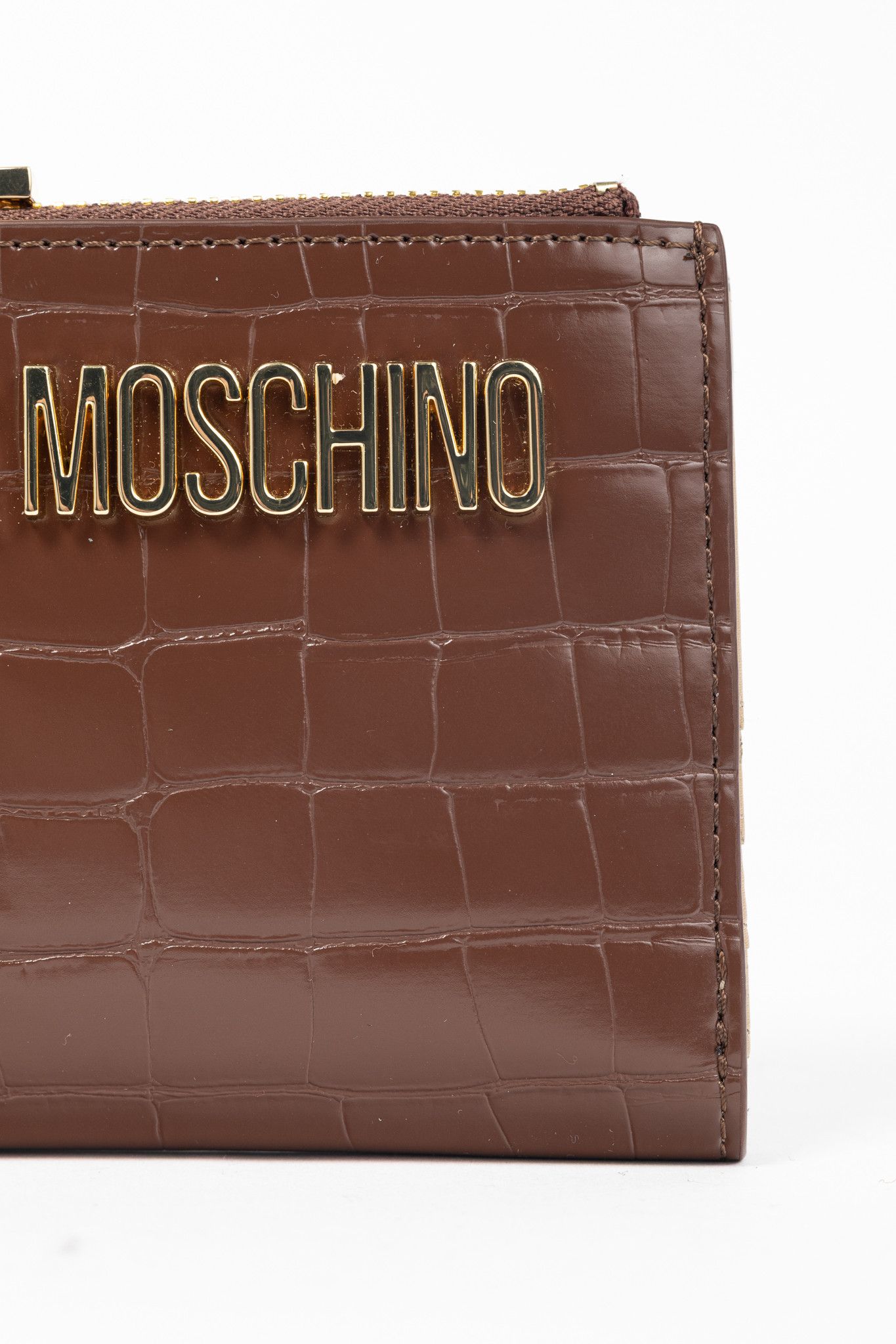 Love Moschino Love Moschino Croc-Embossed Faux-Leather Compact Wallet Size ONE SIZE - 5 Thumbnail