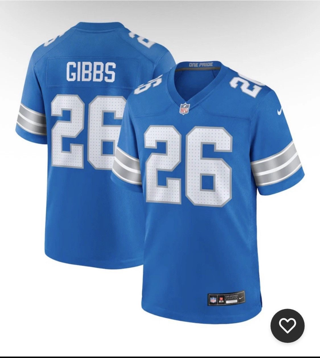 Nike Men’s XXXL Jahmyr Gibbs Detroit Lions Nike #26 Rookie Year Size US XXL / EU 58 / 5 - 2 Thumbnail