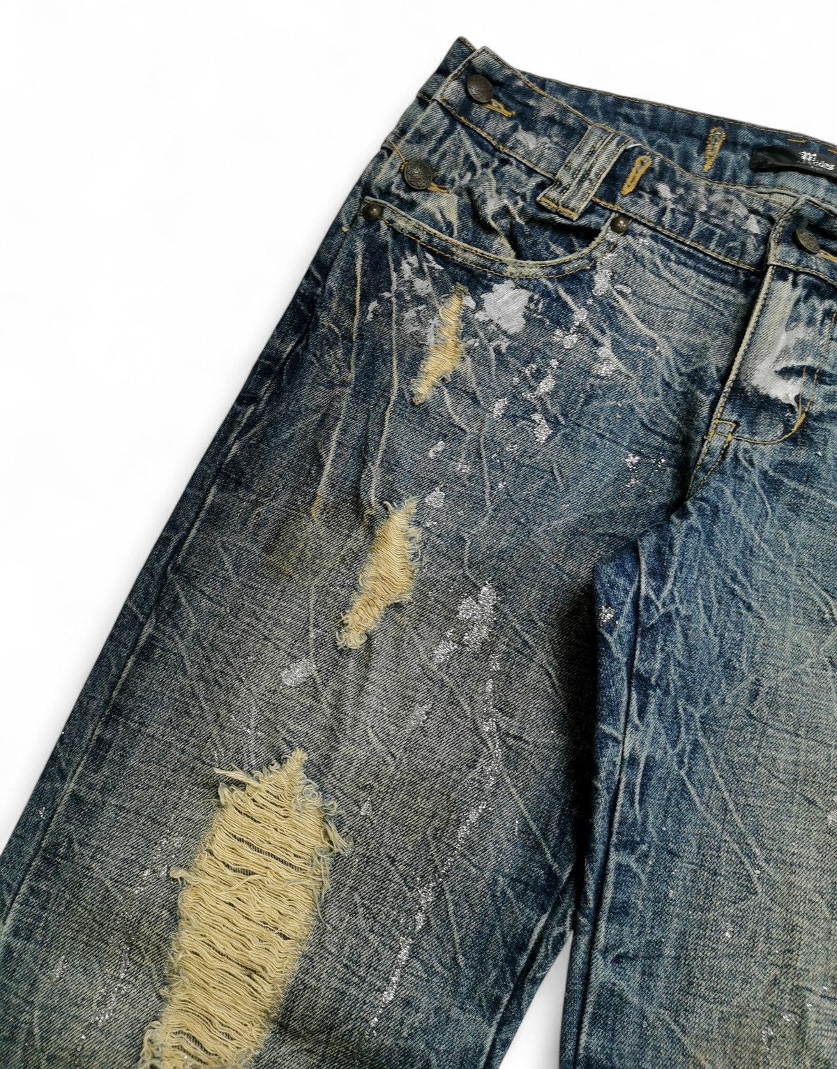Japanese Brand Flare Jeans MIDAS MACHIAVEL ANY THING Like Undercover Denim Size US 32 / EU 48 - 8 Thumbnail